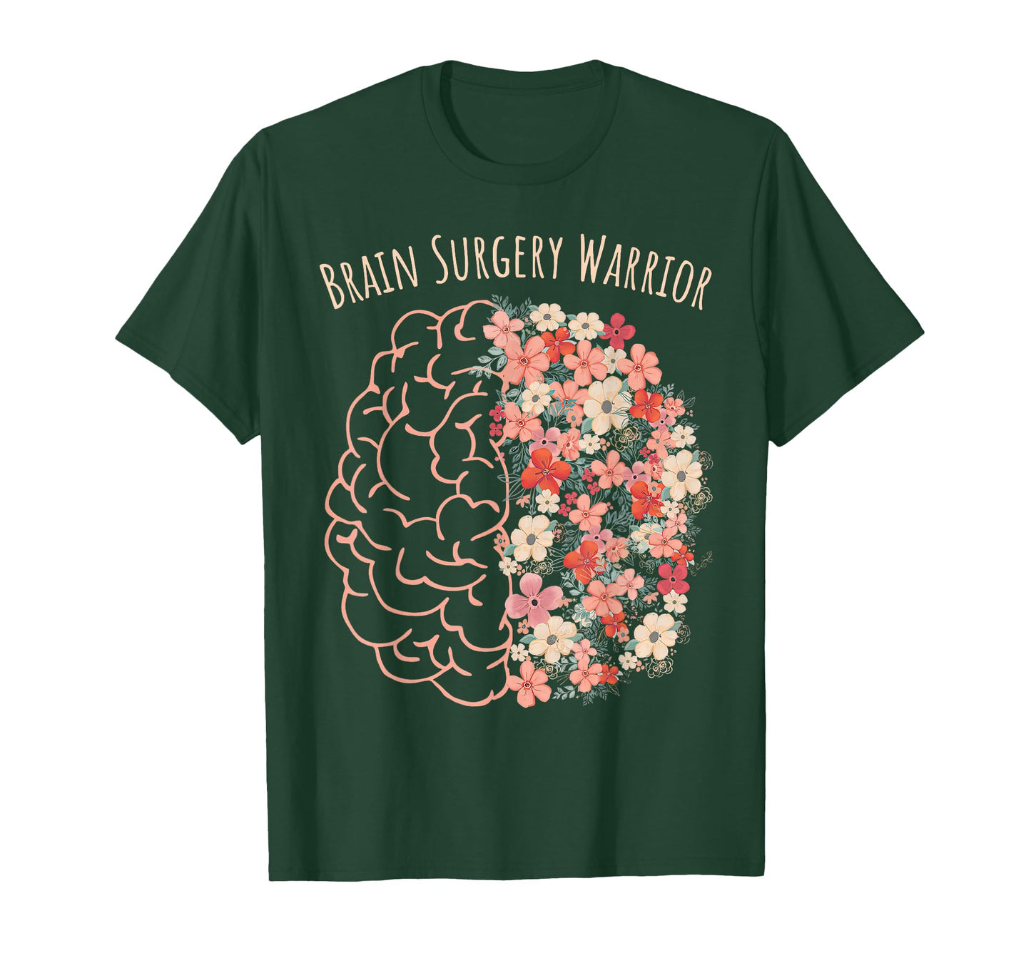 Brain Surgery Warrior Floral Brain Tumor Cancer Survivor T-Shirt