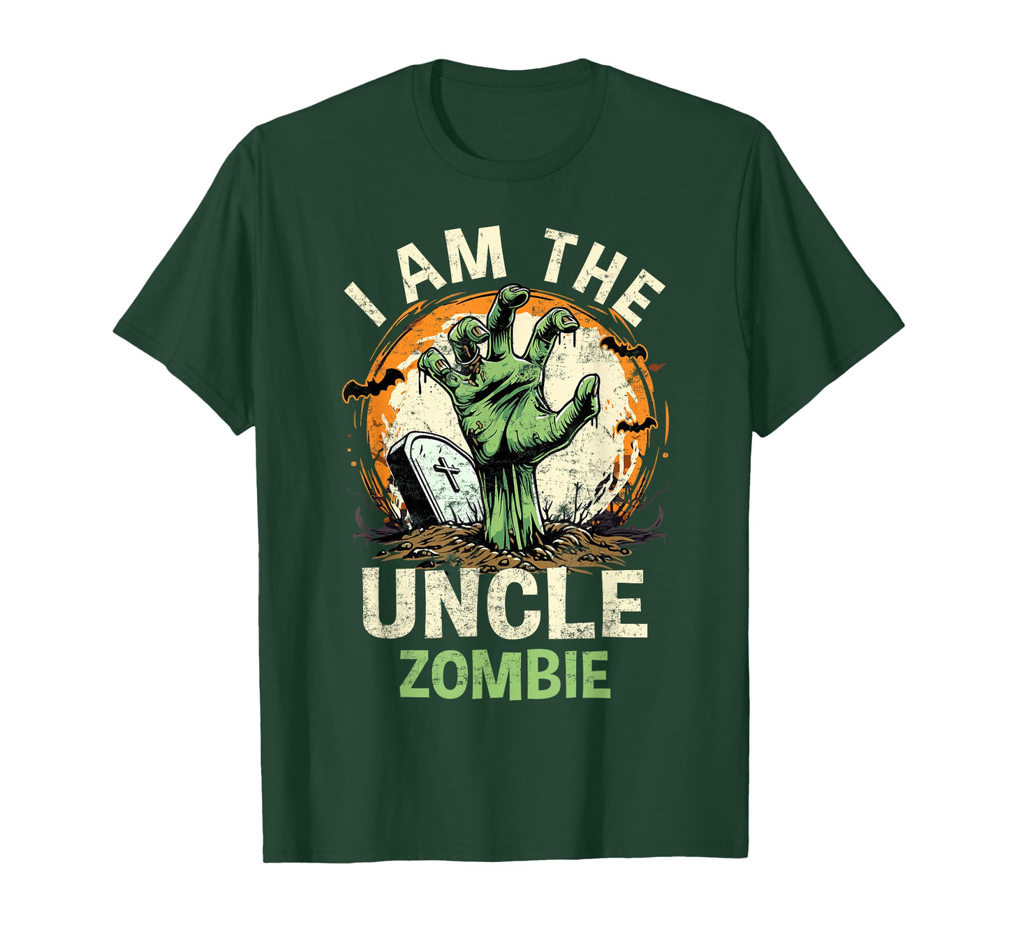 I Am The Uncle Zombie Halloween Costume Zombie Family T-Shirt
