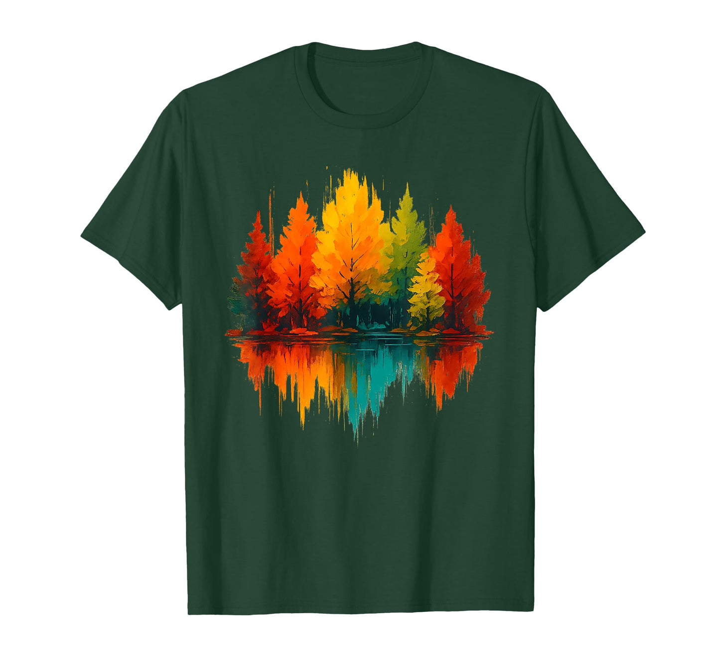 Outdoor Wildlife Abstract Nature Reflection Forest Trees T-Shirt