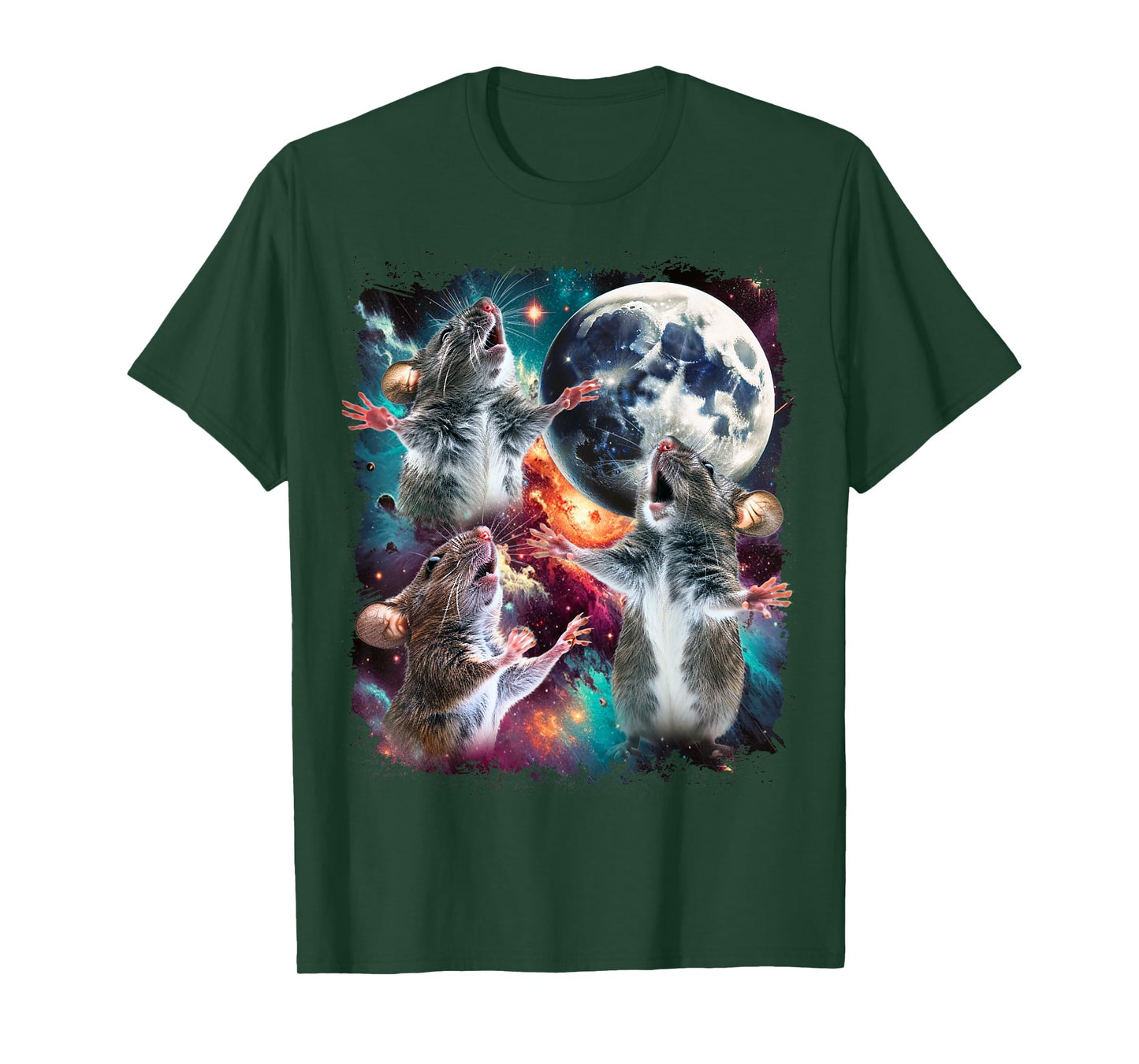 Three Mouse Moon | 3 Mouse Moon Funny Cursed Meme T-Shirt