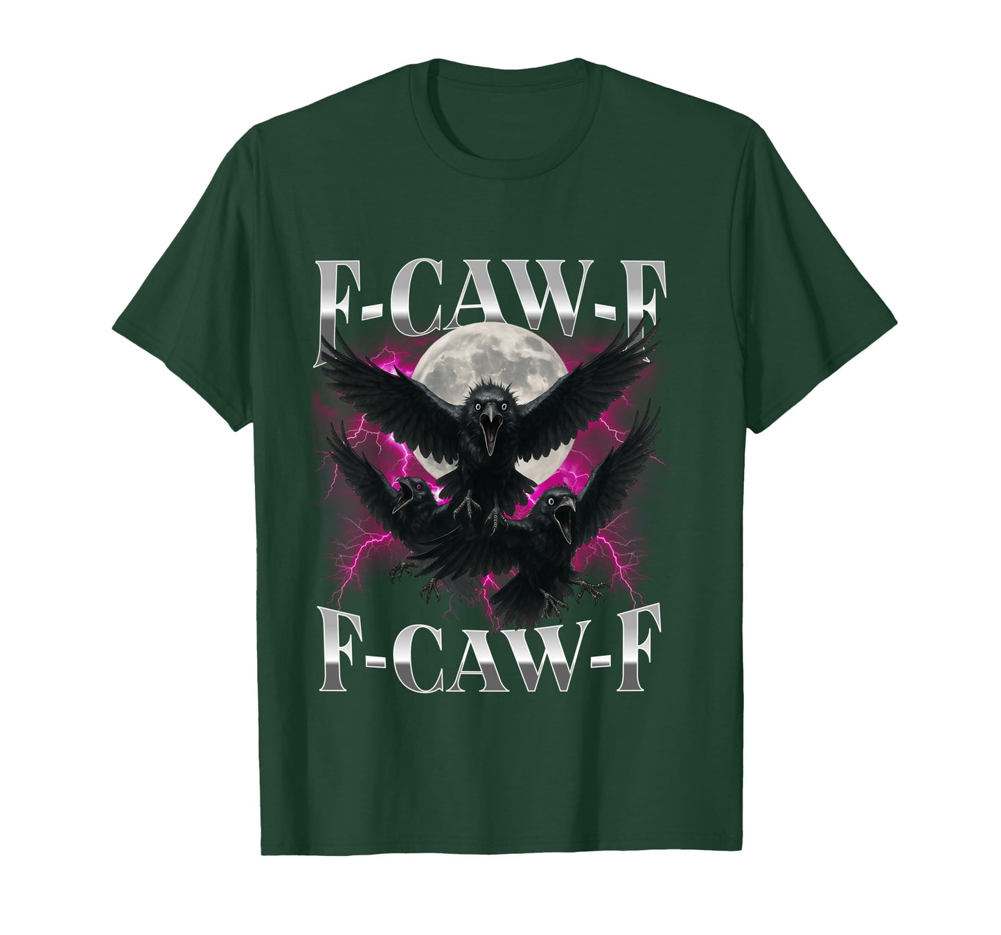 F-Caw-F Funny Crow Funny Adult Humor Gothic f caw f Long Sleeve T-Shirt