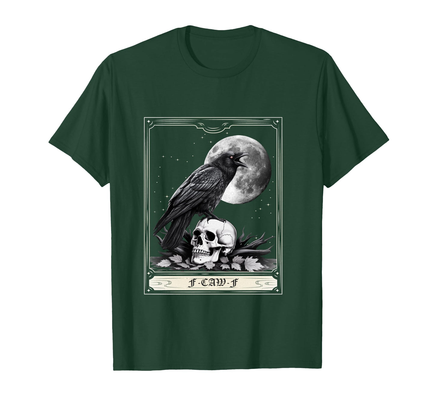 Halloween Tarot Card F Caw F Black Bird F-Caw-F Crow Men Long Sleeve T-Shirt
