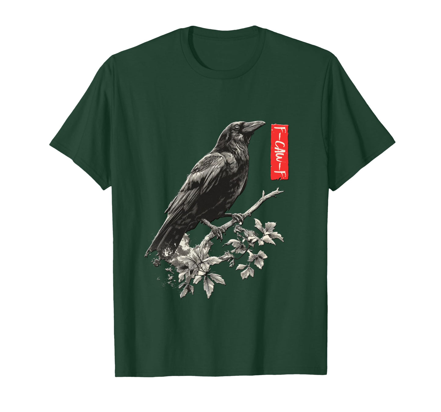 F-Caw-F Tshirt - Crow with F Caw F Long Sleeve T-Shirt
