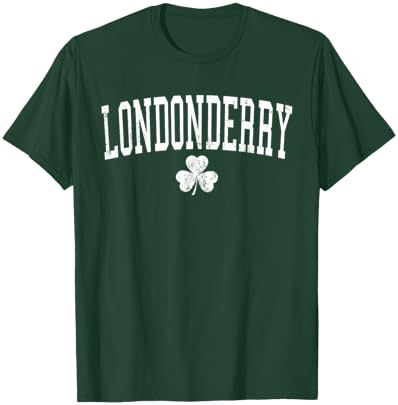 Londonderry Ireland St Patricks Day Distressed Shamrock T-Shirt T-Shirt - T-Shirt | Forest