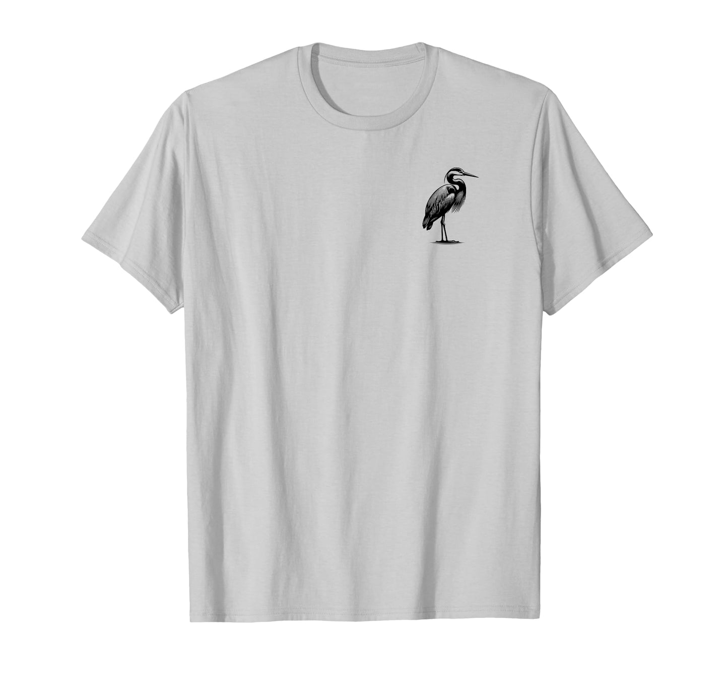 Heron Dad Mom Lover - Monochromatic Heron T-Shirt