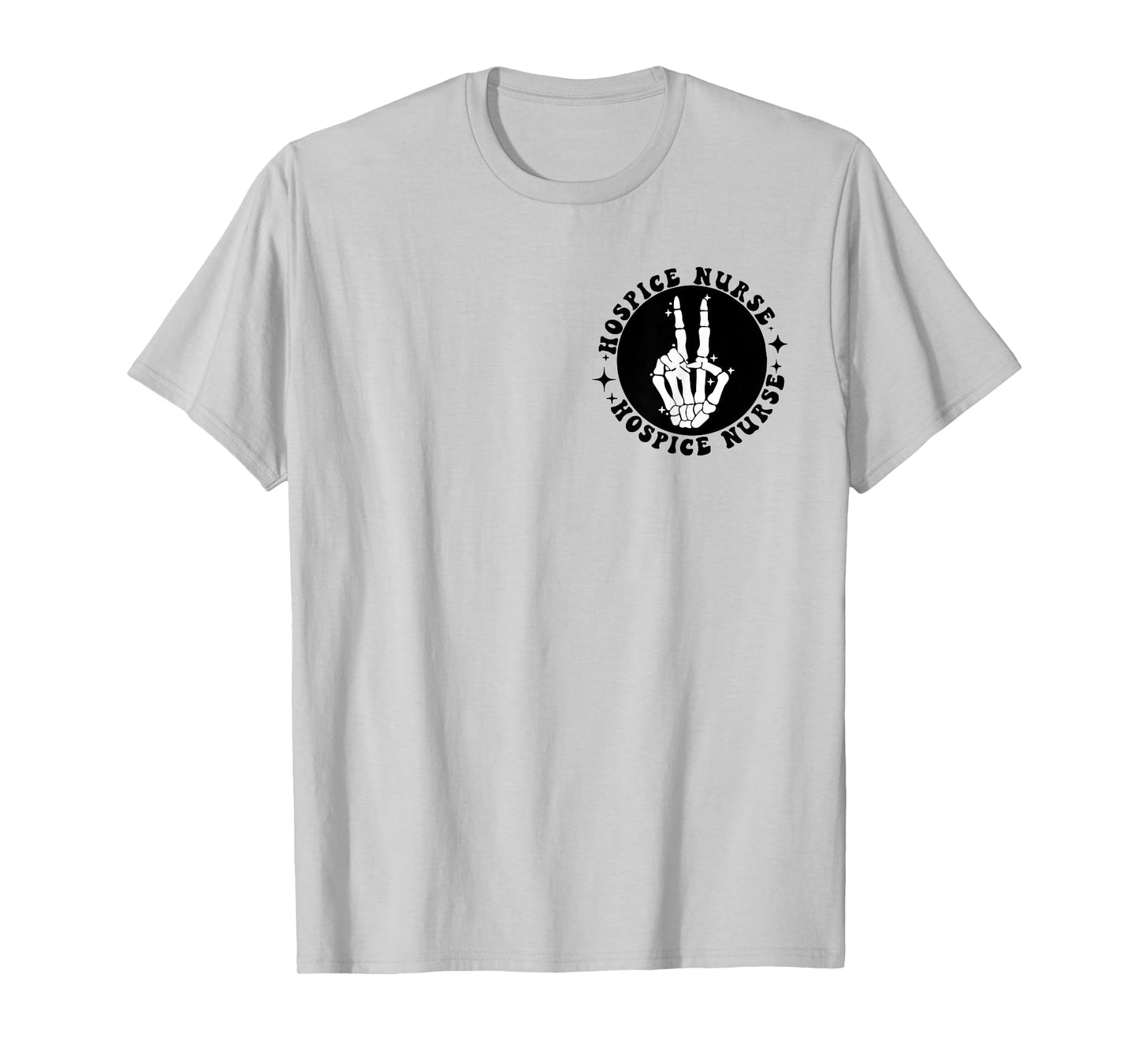 I Work In Heaven's Waiting Room Funny Groovy Hospice Nurses T-Shirt