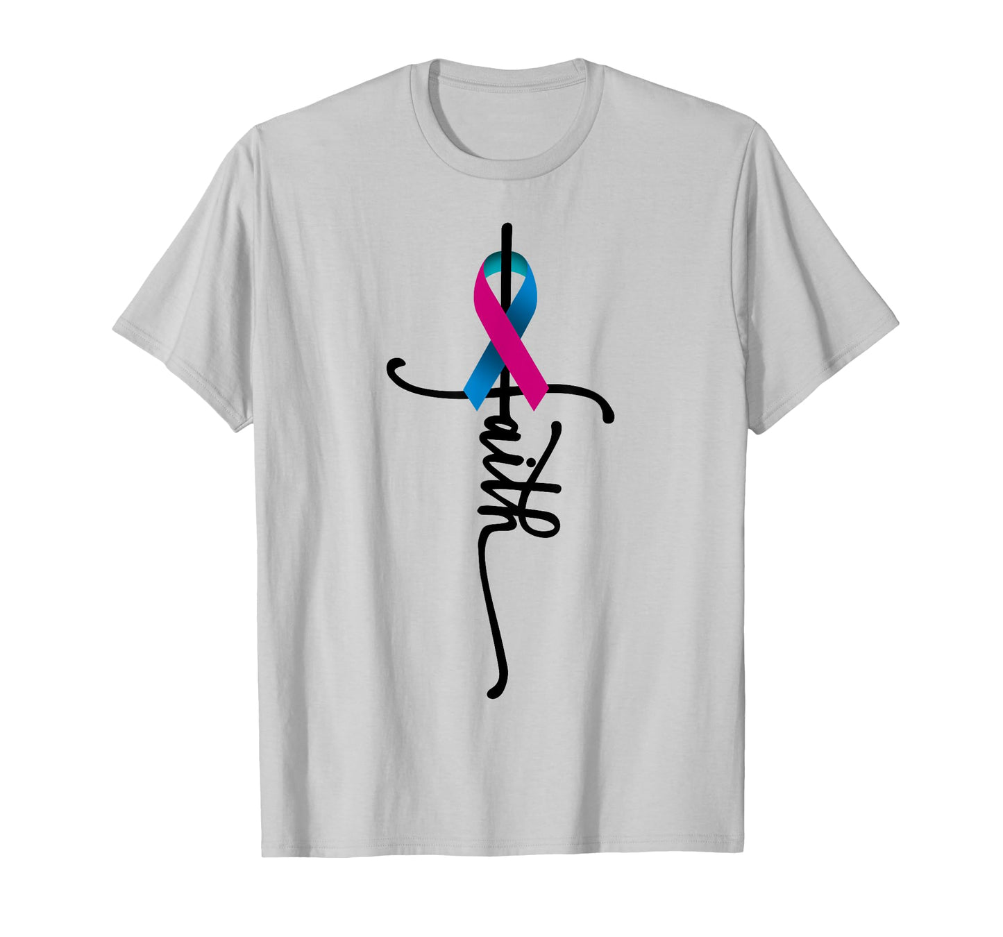 Thyroid Cancer Faith Thyroid Cancer Awareness Support T-Shirt