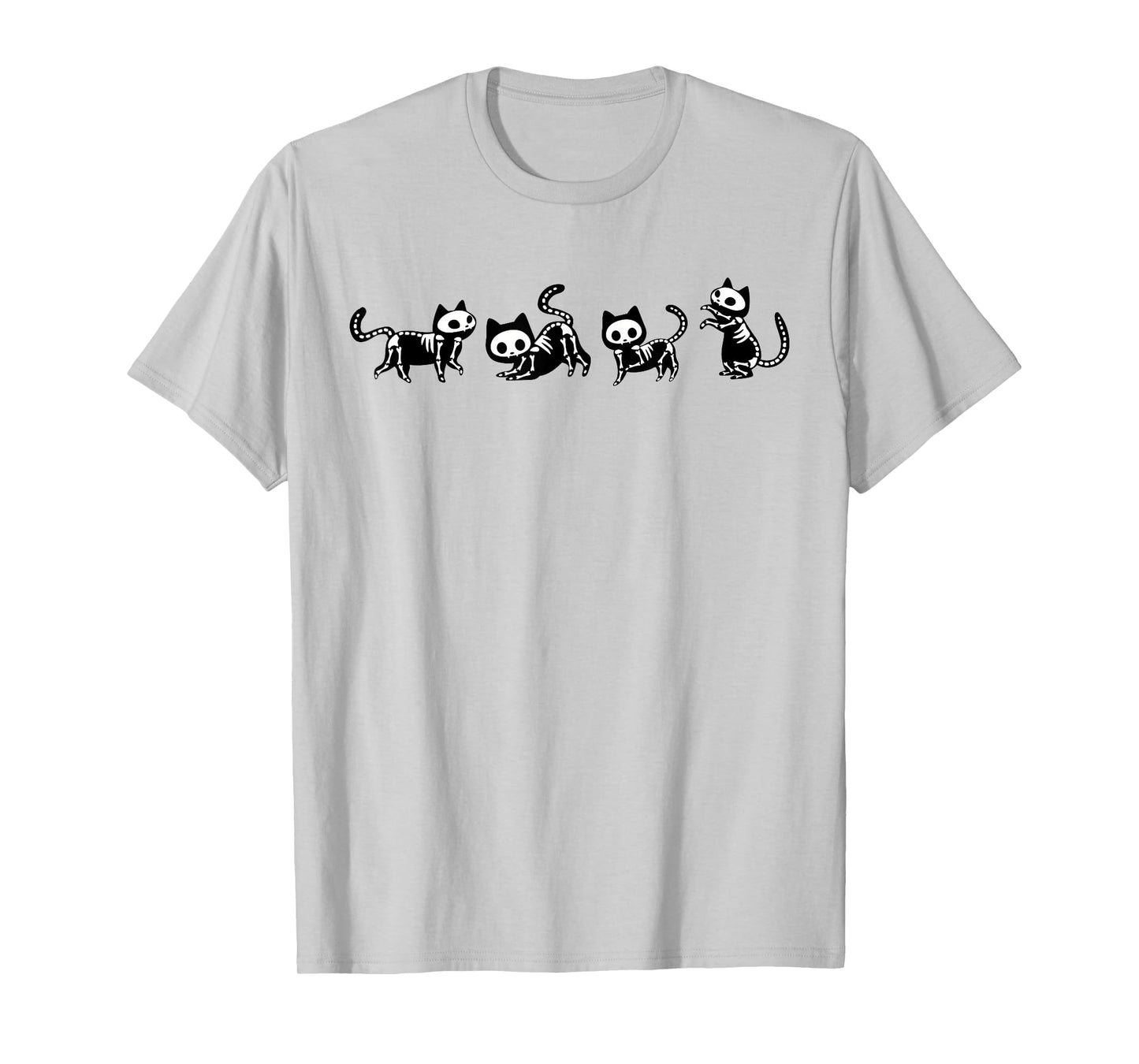 Cute Skeleton Cats Costume Halloween Men Women Kids T-Shirt