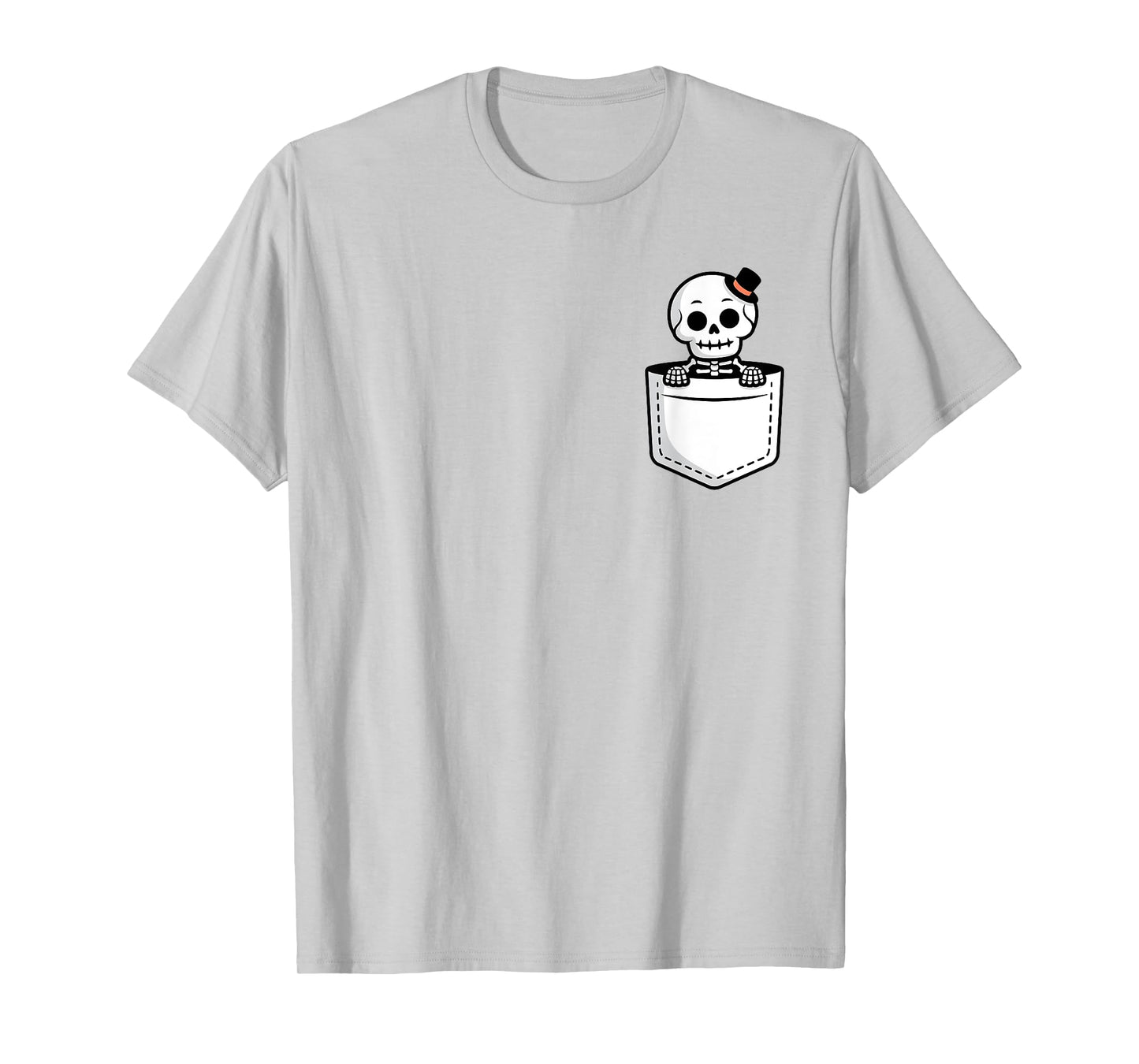 Halloween Skeleton Costume Pocket Men Women Kids Boys Girls T-Shirt
