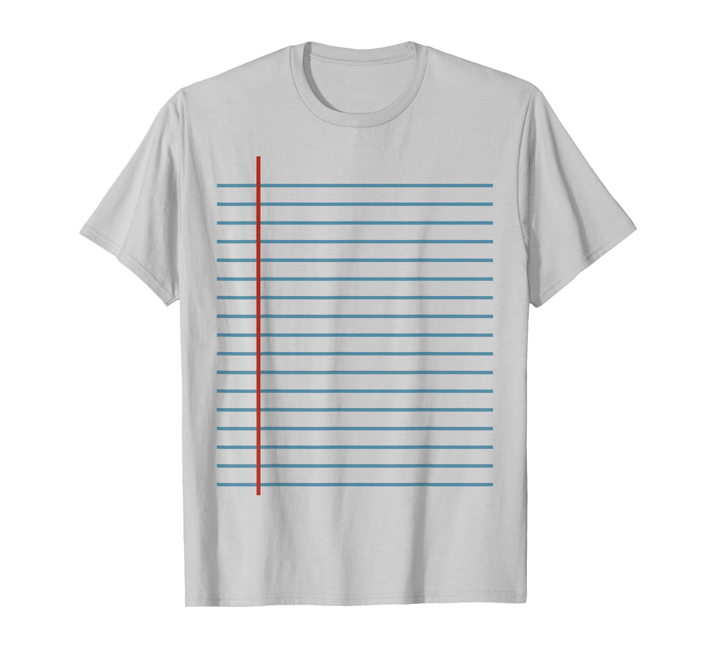 Lined Paper Notebook Funny School Student Costume Easy DIY T-Shirt
