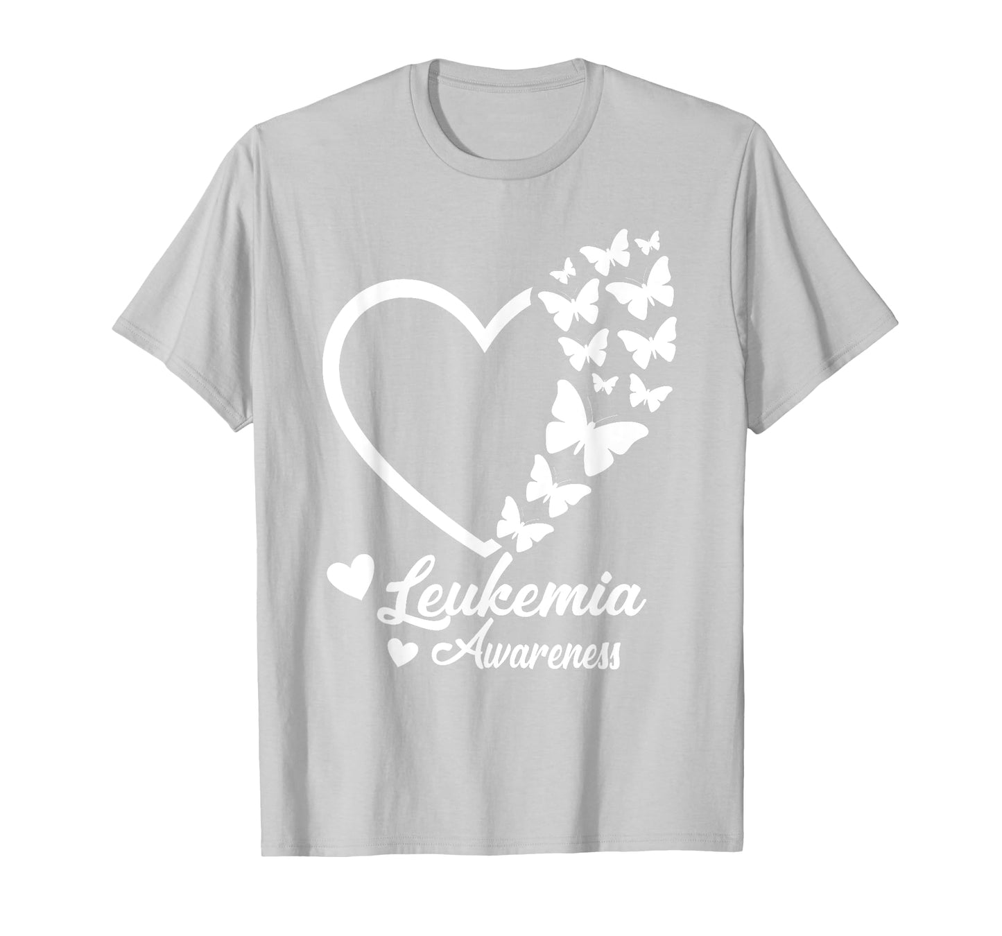Orange Butterfly Heart Leukemia Awareness Month Men Women T-Shirt