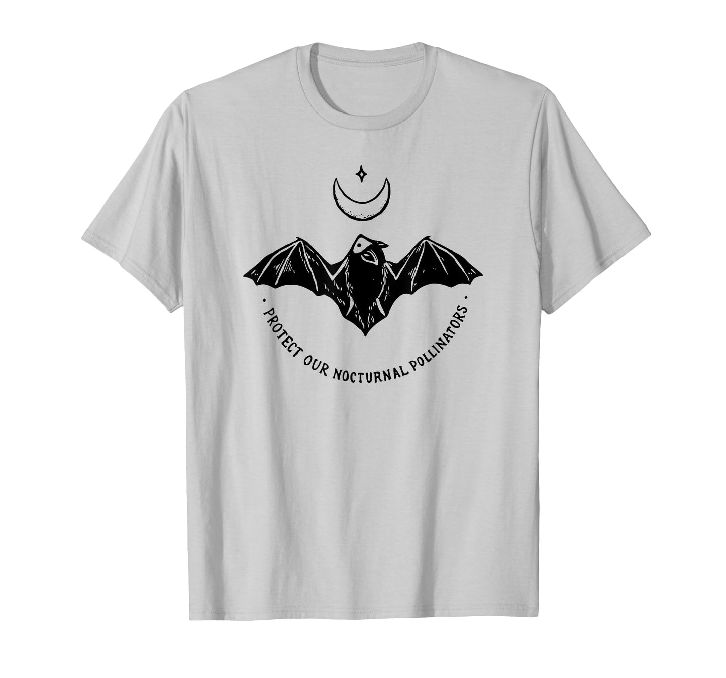 Protect Our Nocturnal Polalinators Bat with Moon Halloween T-Shirt