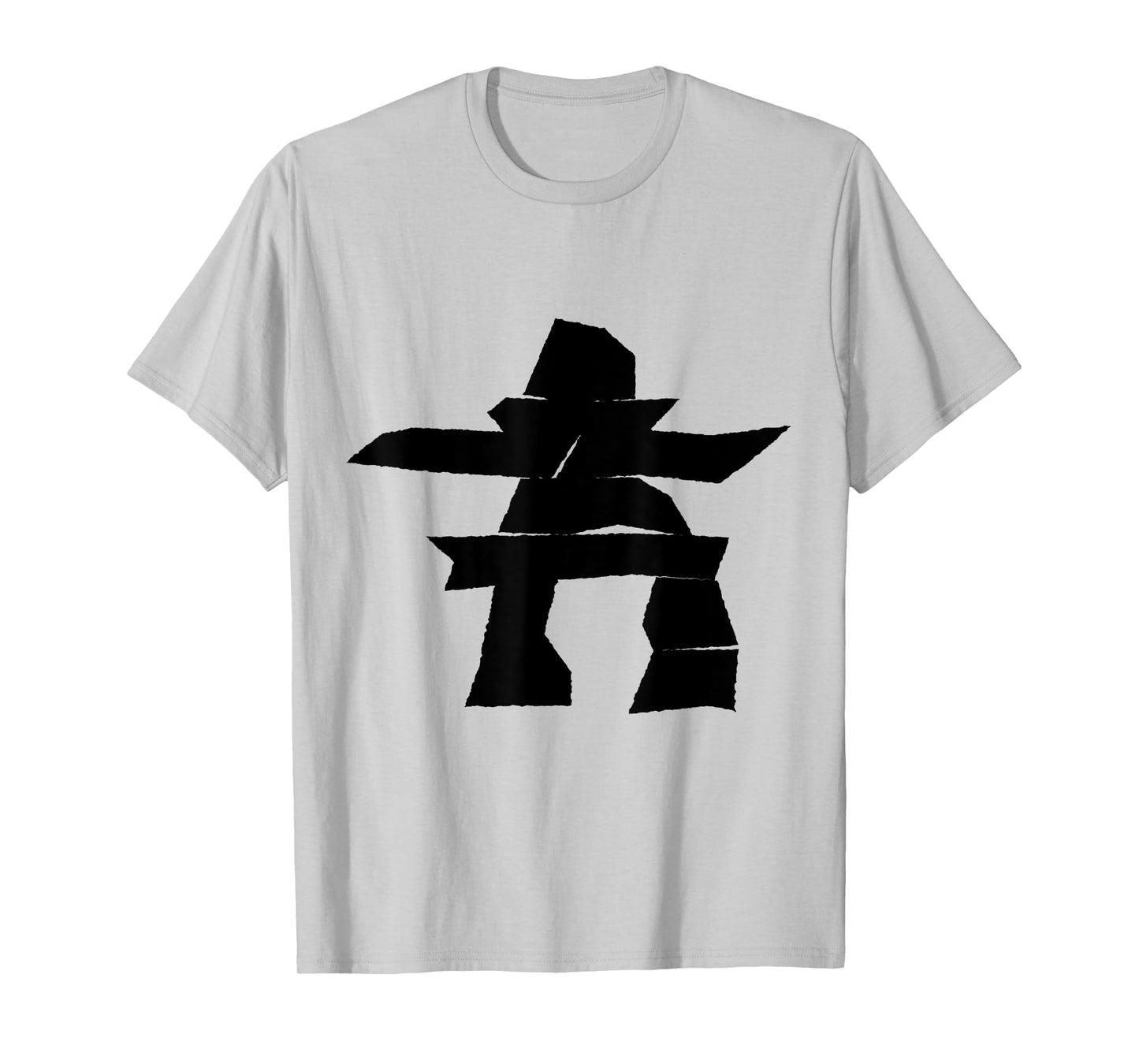 Black Inukshuk Silhouette T-Shirt