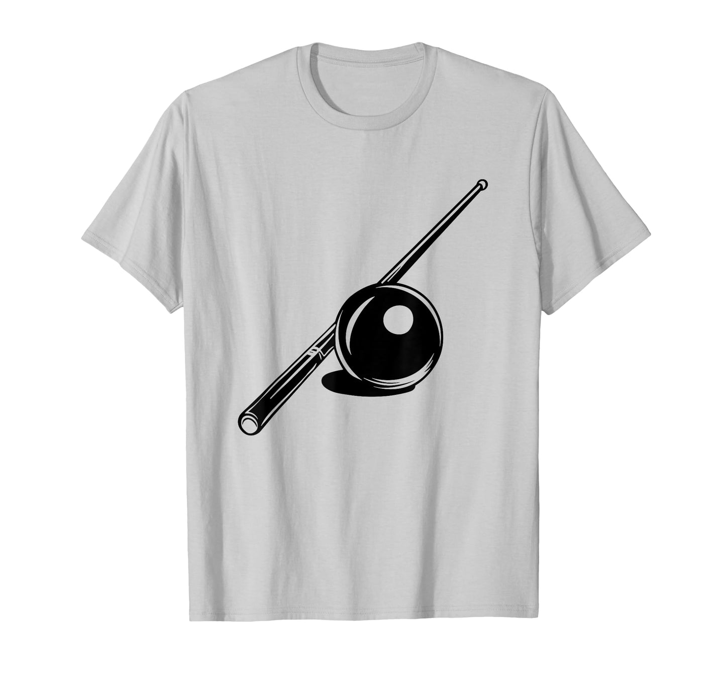Billiard Ball and Cue Stick Sketch Carom Billiards T-Shirt