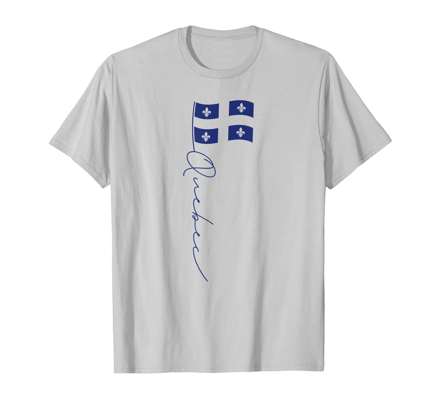 Quebec Signature Flag Pole -Elegant Quebecois Flag T-Shirt