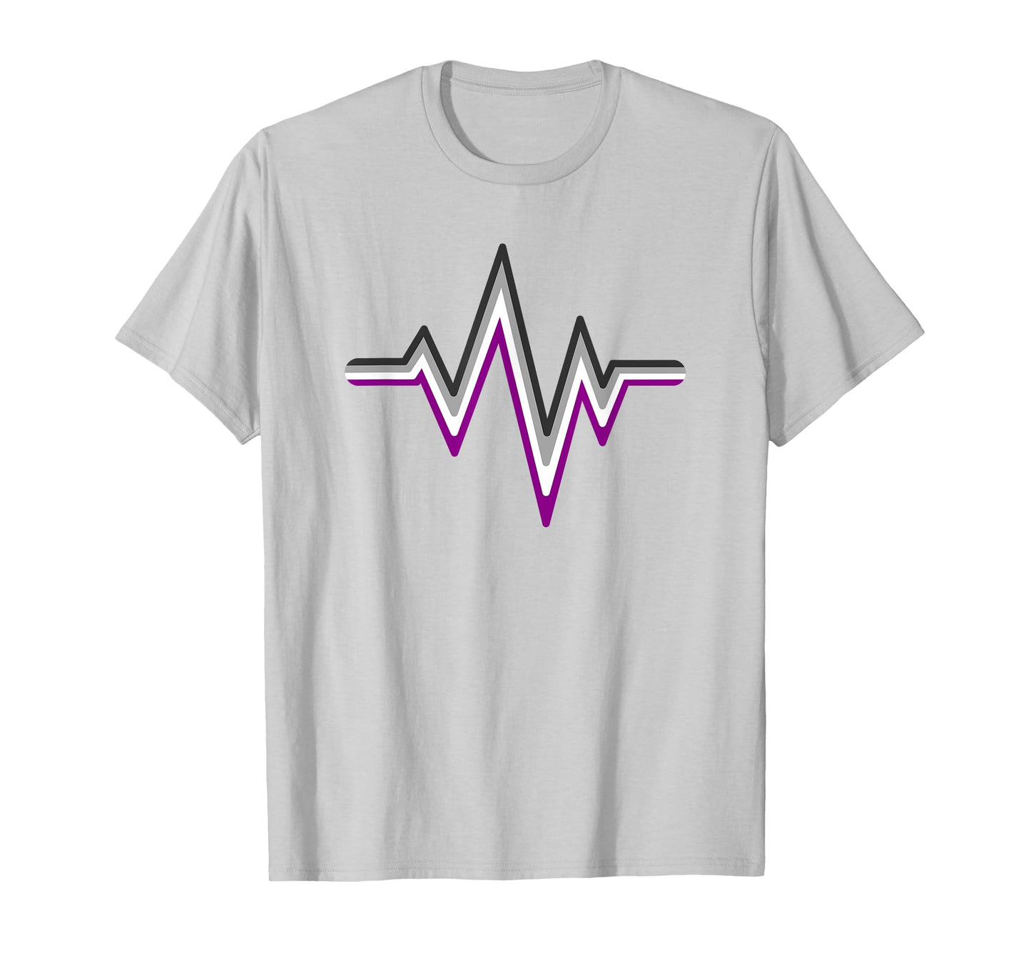 Asexual Heartbeat Ace Flag Colors Asexuality Pride Nurse T-Shirt