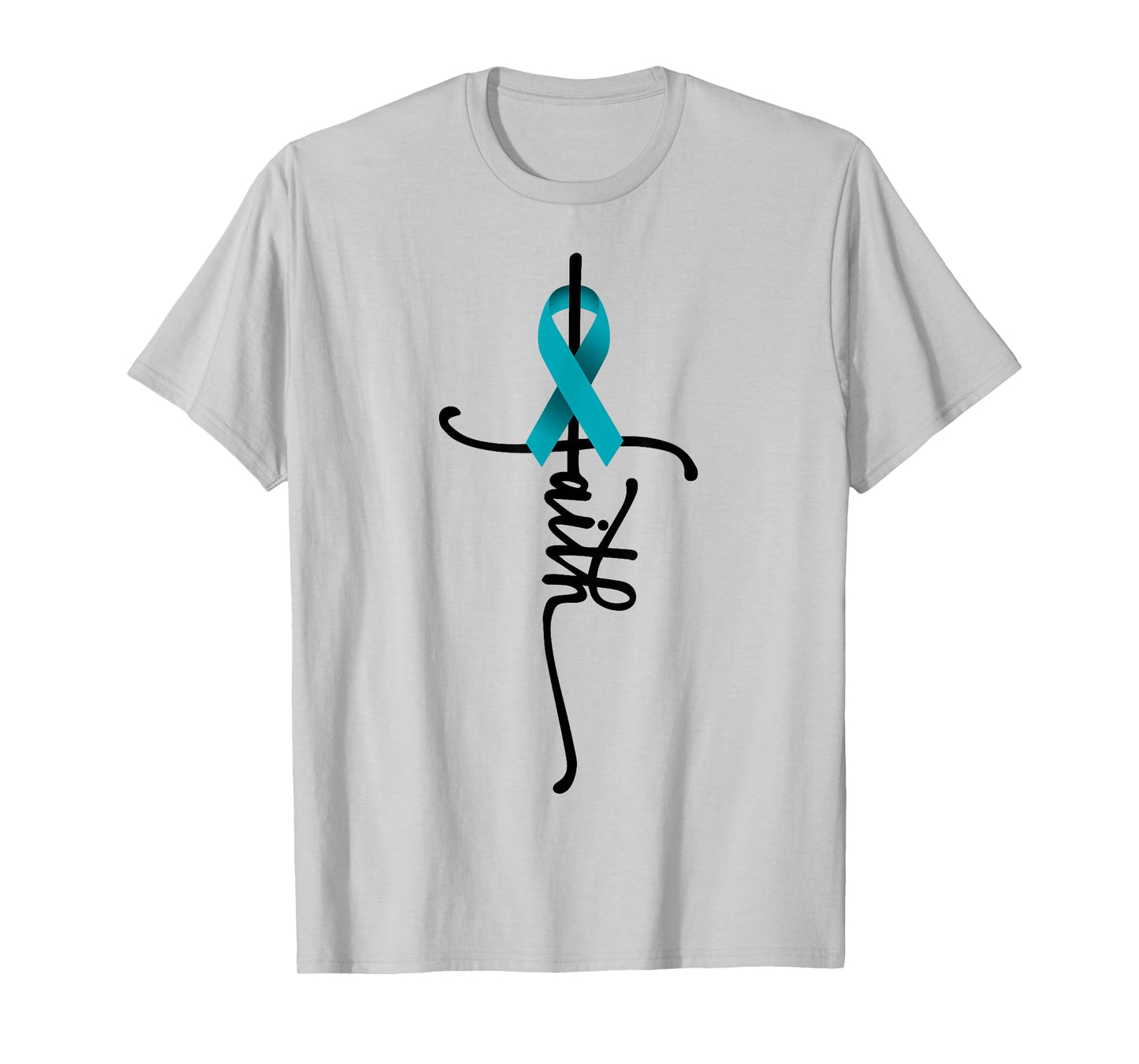 Ovarian Cancer Faith Ovarian Cancer Awareness Support T-Shirt