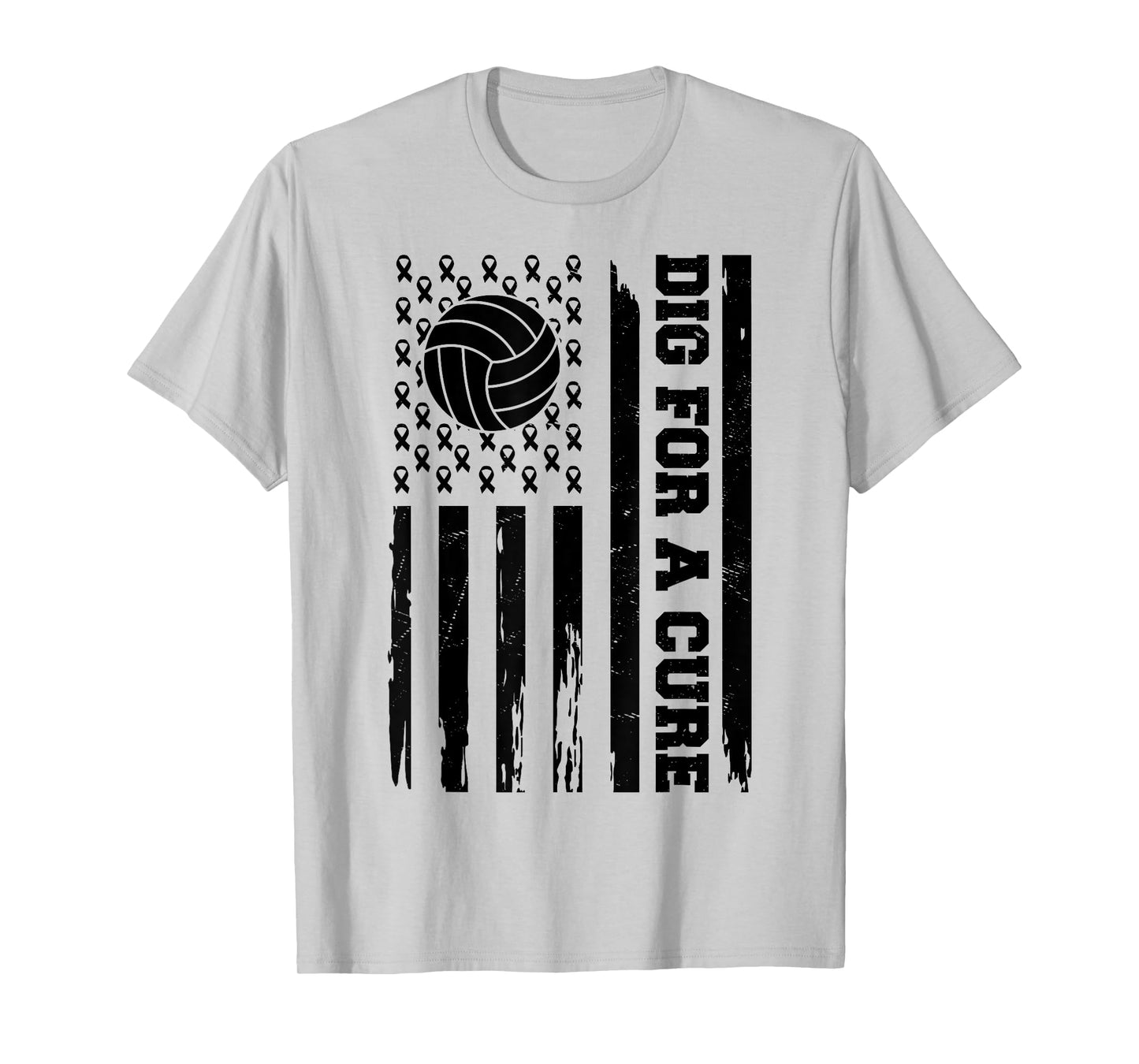 Dig For A Cure Breast Cancer Awareness Volleyball Pink T-Shirt