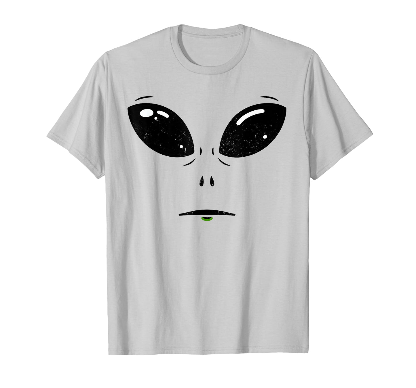 Alien Face Green Funny Halloween Costume for Men WOM T-Shirt