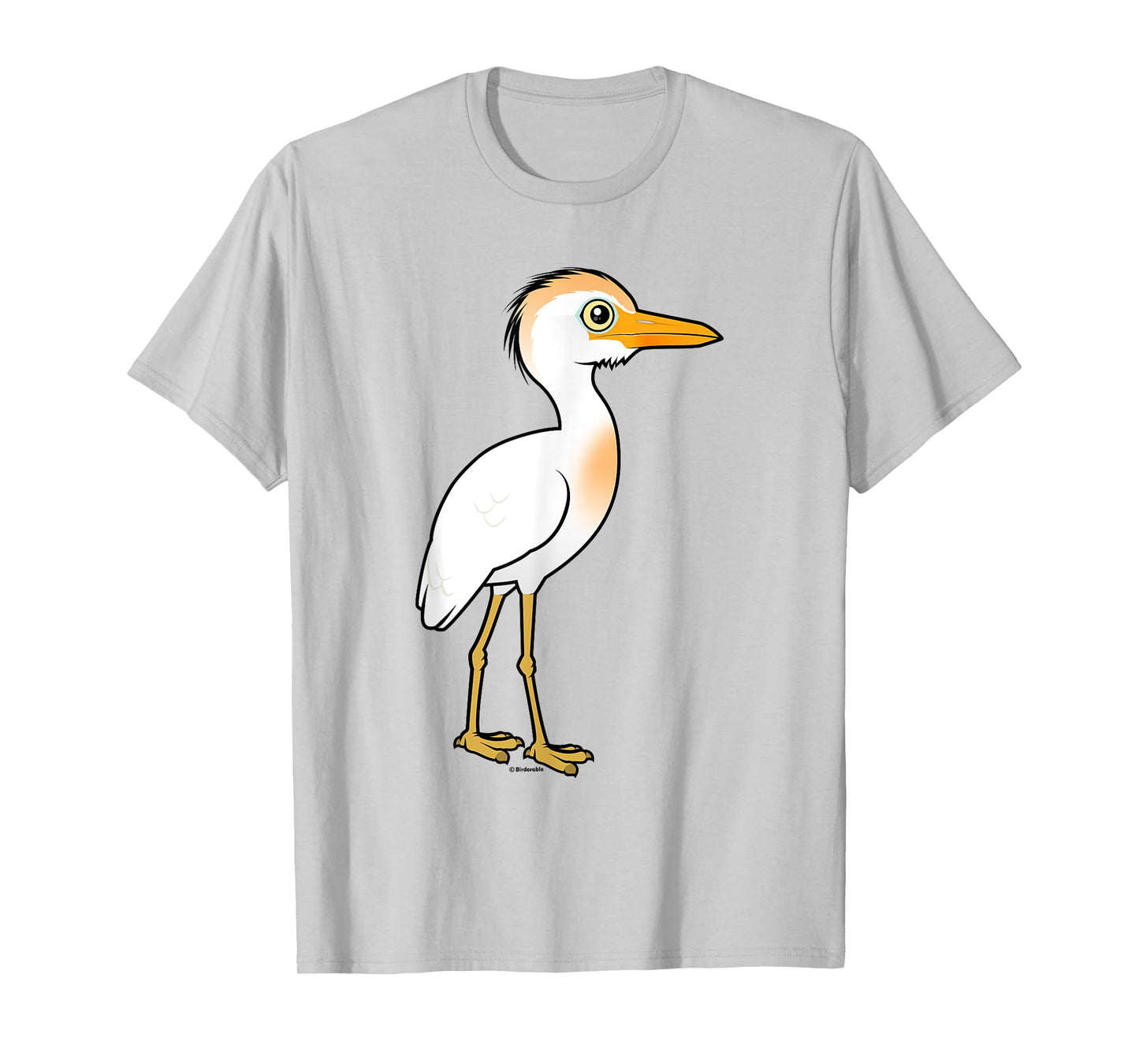 Impossibly Cute Cattle Egret | Birdorable Cartoon Bird T-Shirt