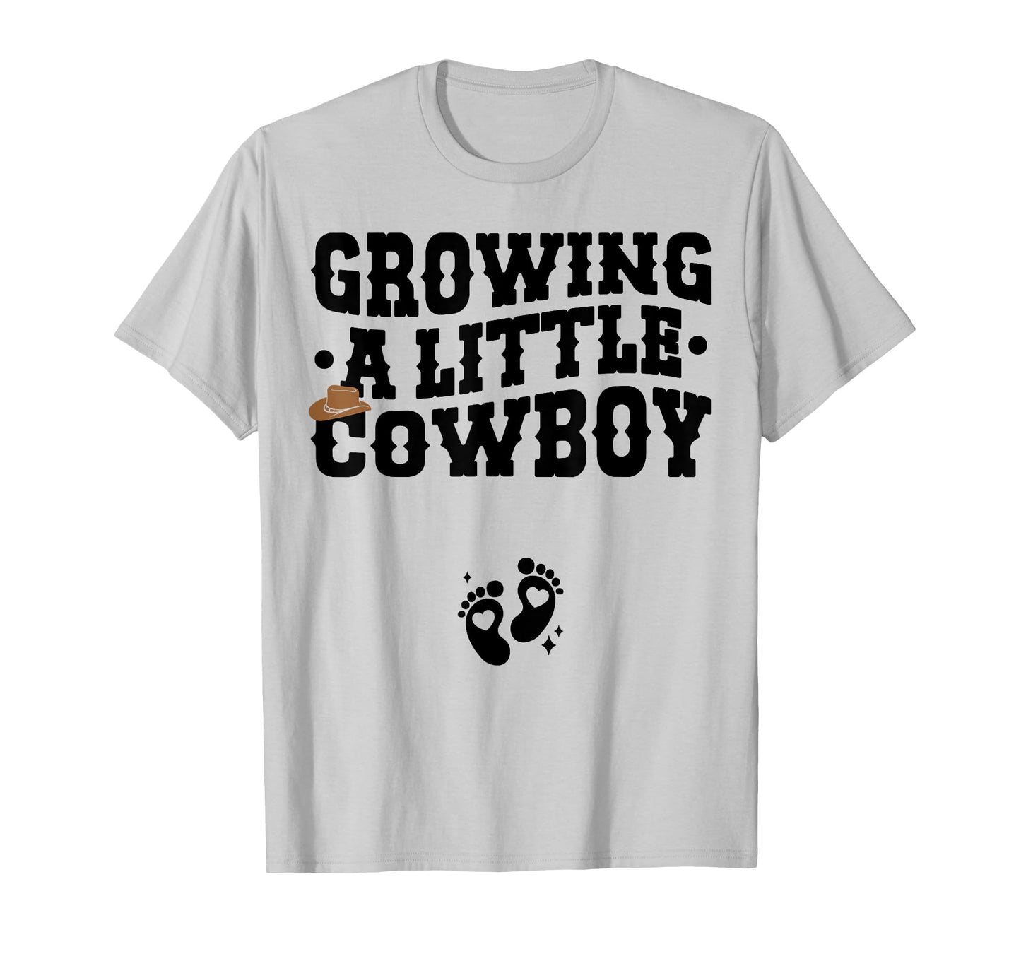 Country Pregnancy Announcement - Growing a Little Cowboy T-Shirt