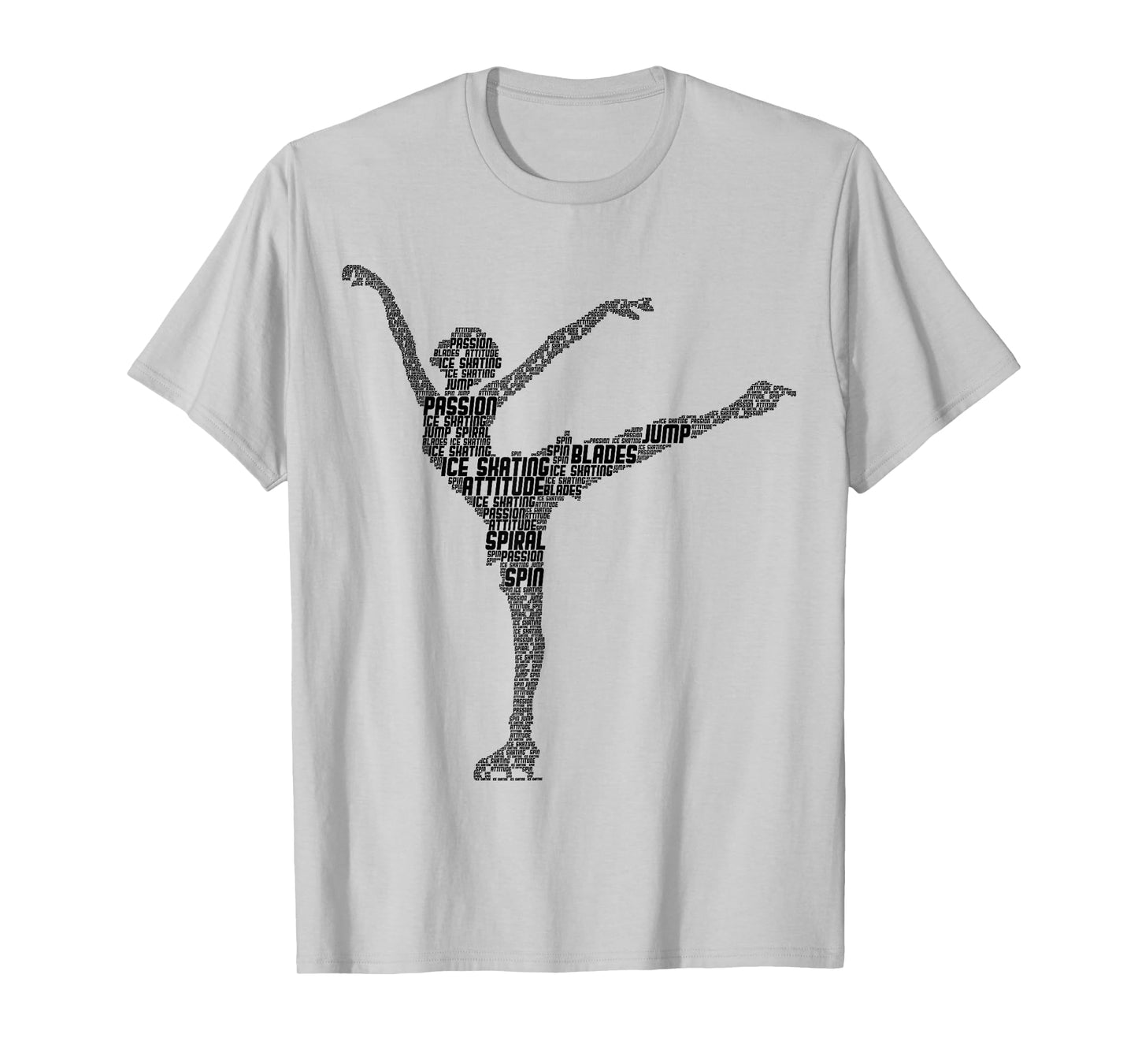 Figure Skating Ice Skates Girls Ladies T-Shirt