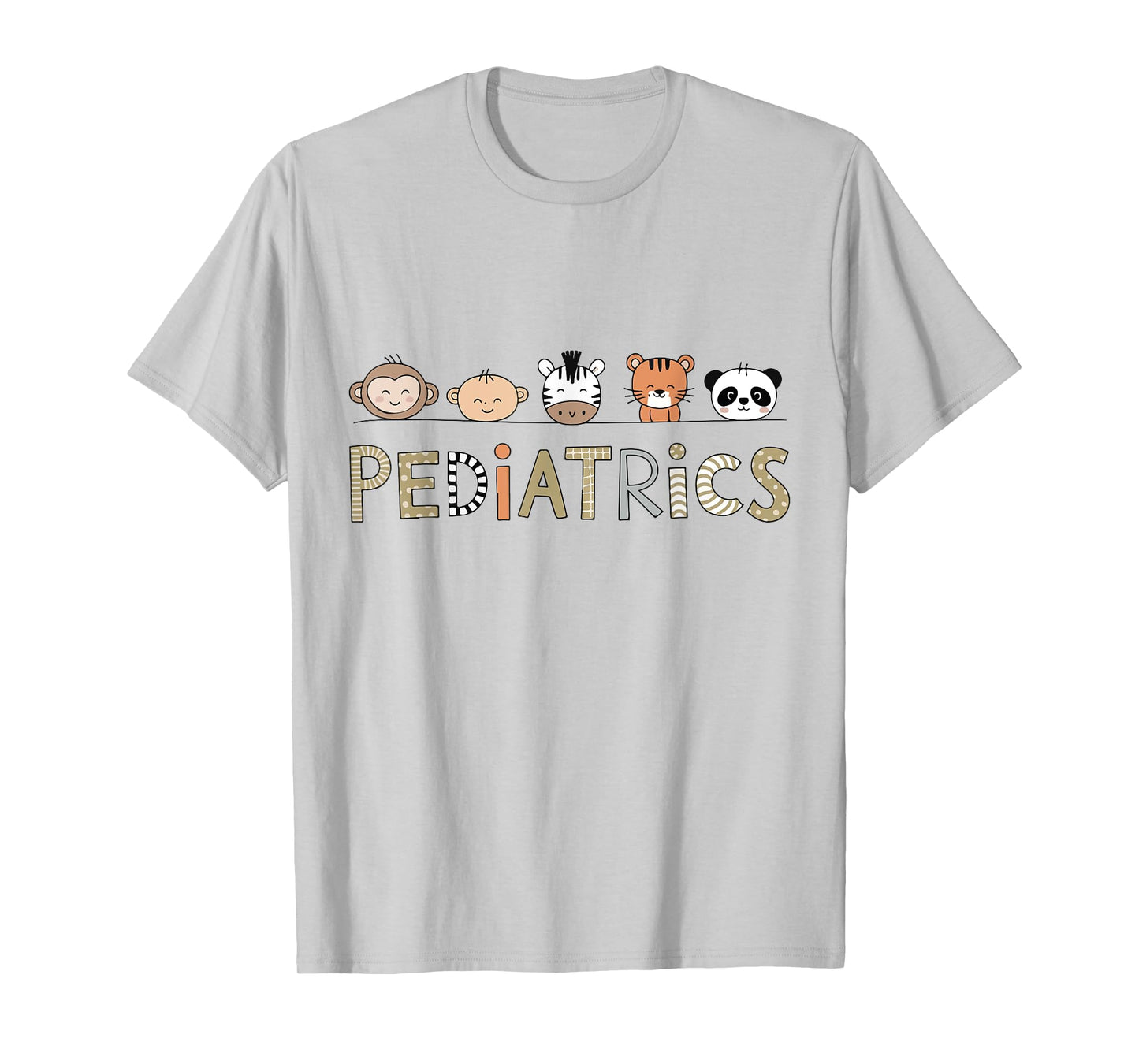Pediatric Nurse Pediatrician Peds Cute Animals Nursing Crew T-Shirt