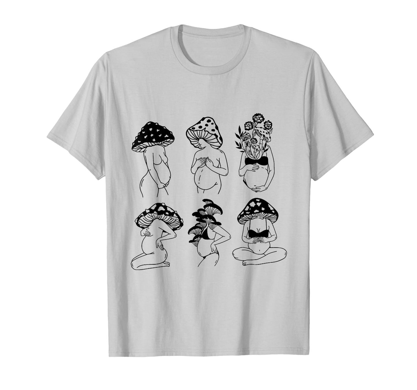Mushroom Pregnant - Mushroom Head Women Funny mother day T-Shirt