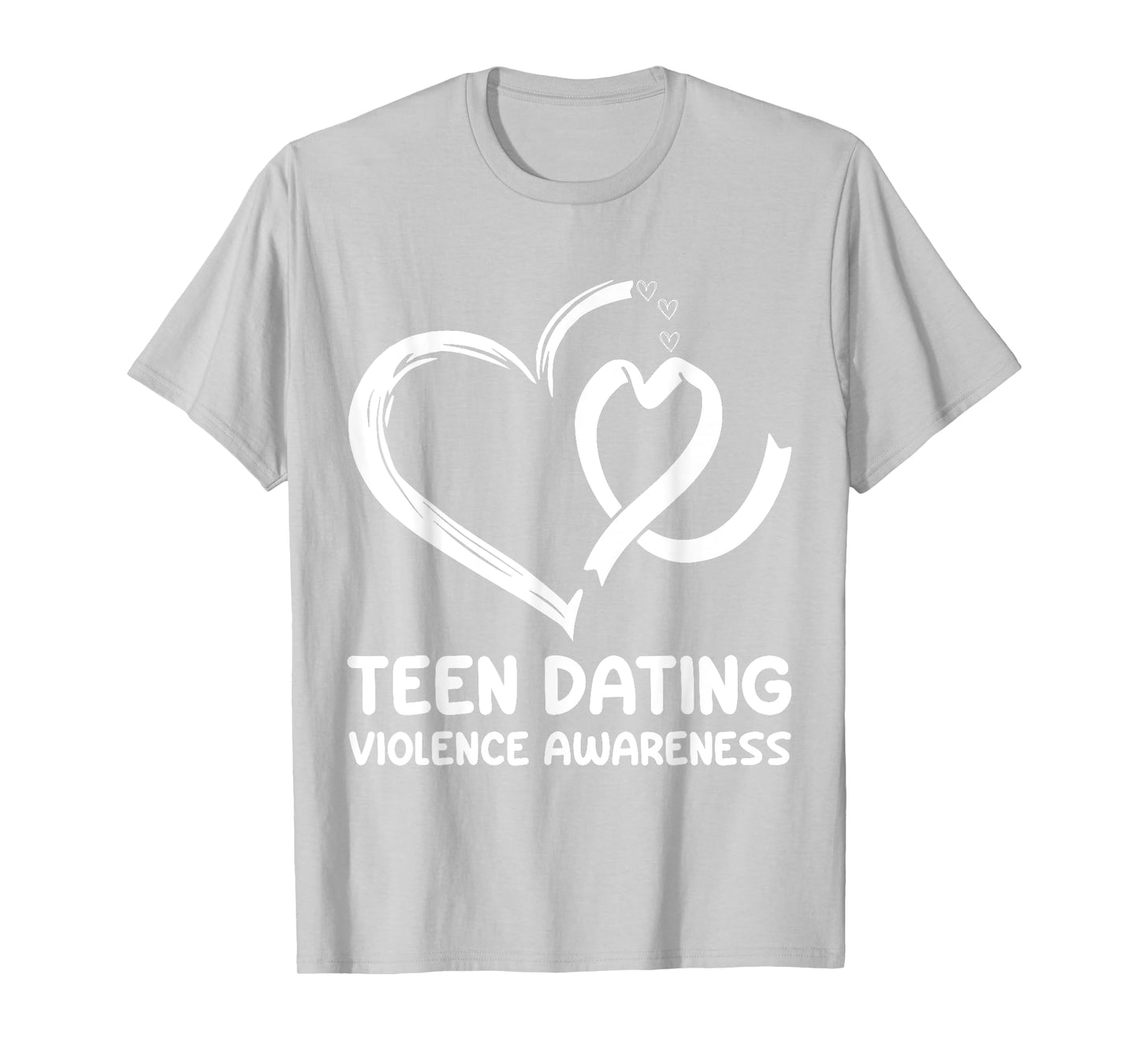 heart ribbon We Wear orange teen dating violence Awareness T-Shirt