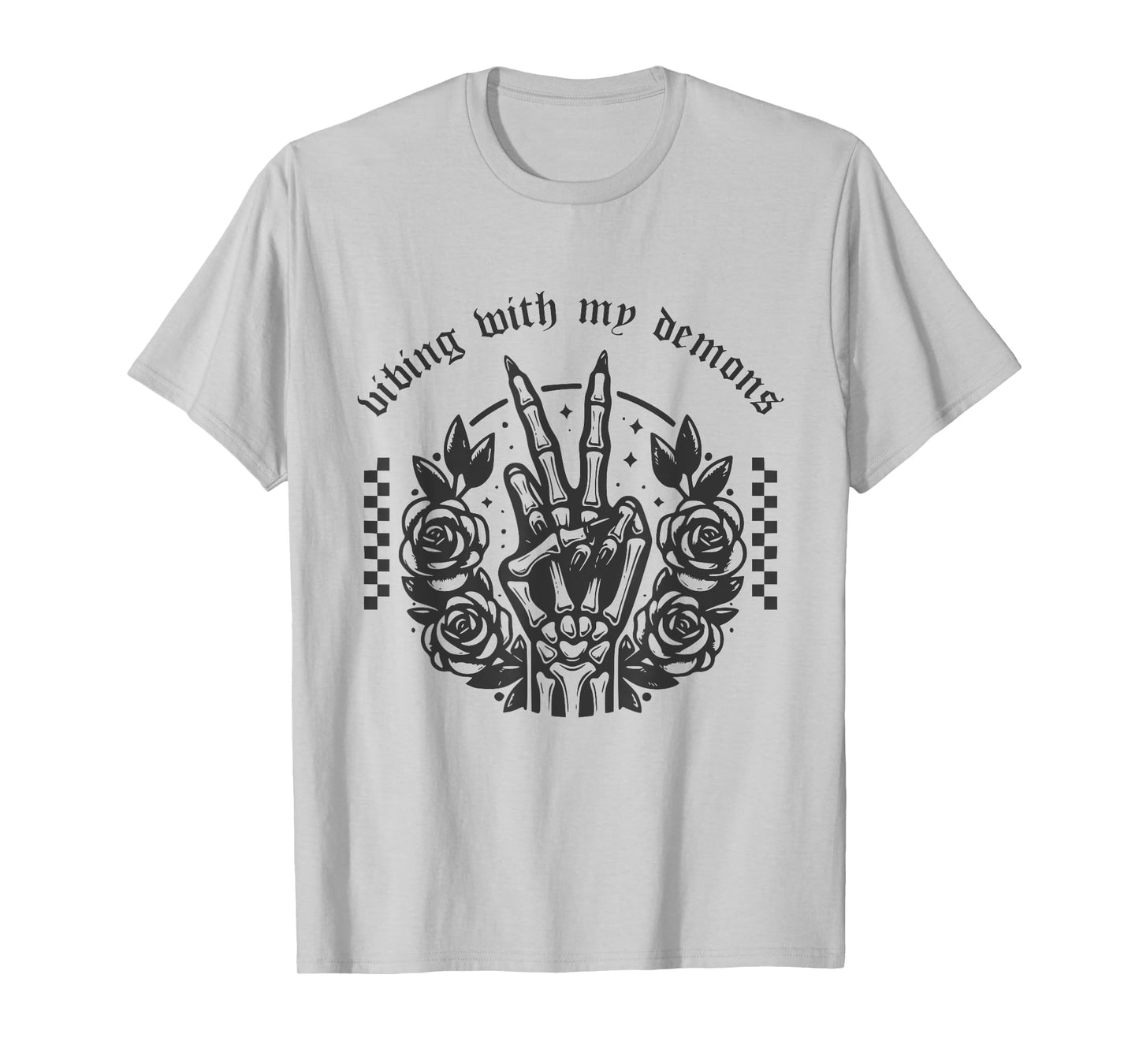 Vibing With My Demons Shirt Funny Witchy Gothic Halloween T-Shirt