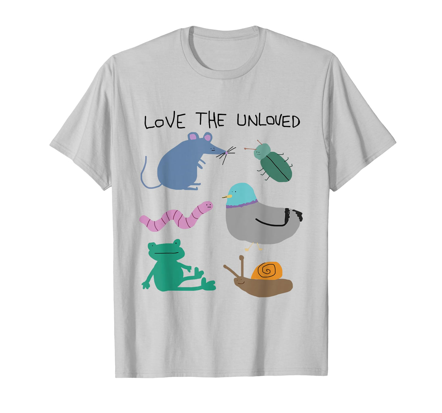Cute Love The Unloved Pigeon Rat Frog Funny Animal Lover T-Shirt