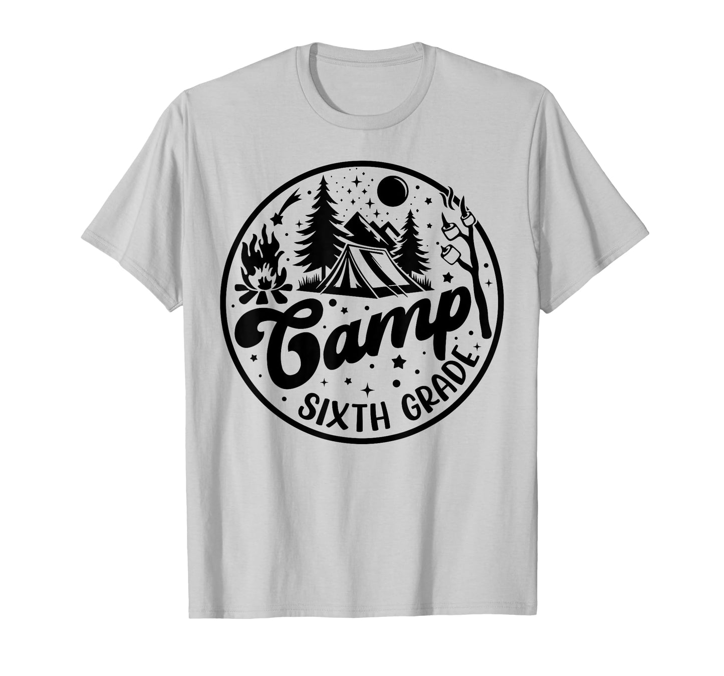 Cute Camp Sixth Grade Squad Camper Teacher Camping Lovers T-Shirt