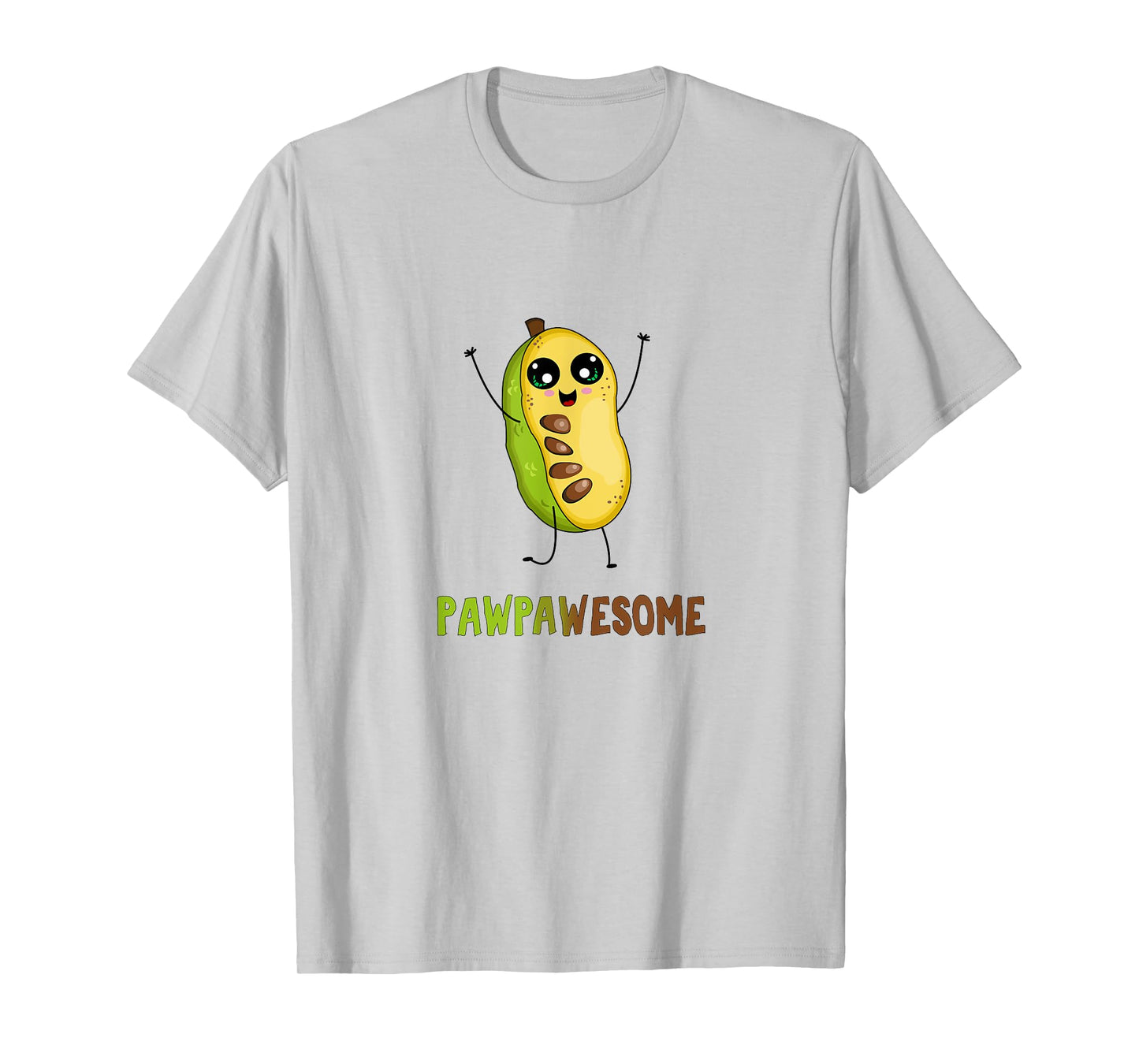 Pawpaw Fruit T-Shirt with Cute Cartoon Paw Paw Awesome Pun T-Shirt