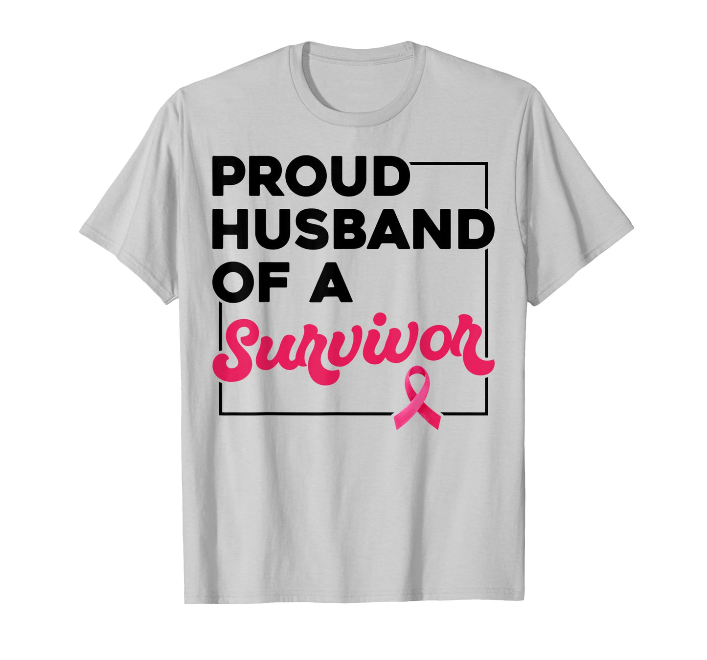 Proud Husband Of Survivor Breast Cancer Awareness Christmas T-Shirt