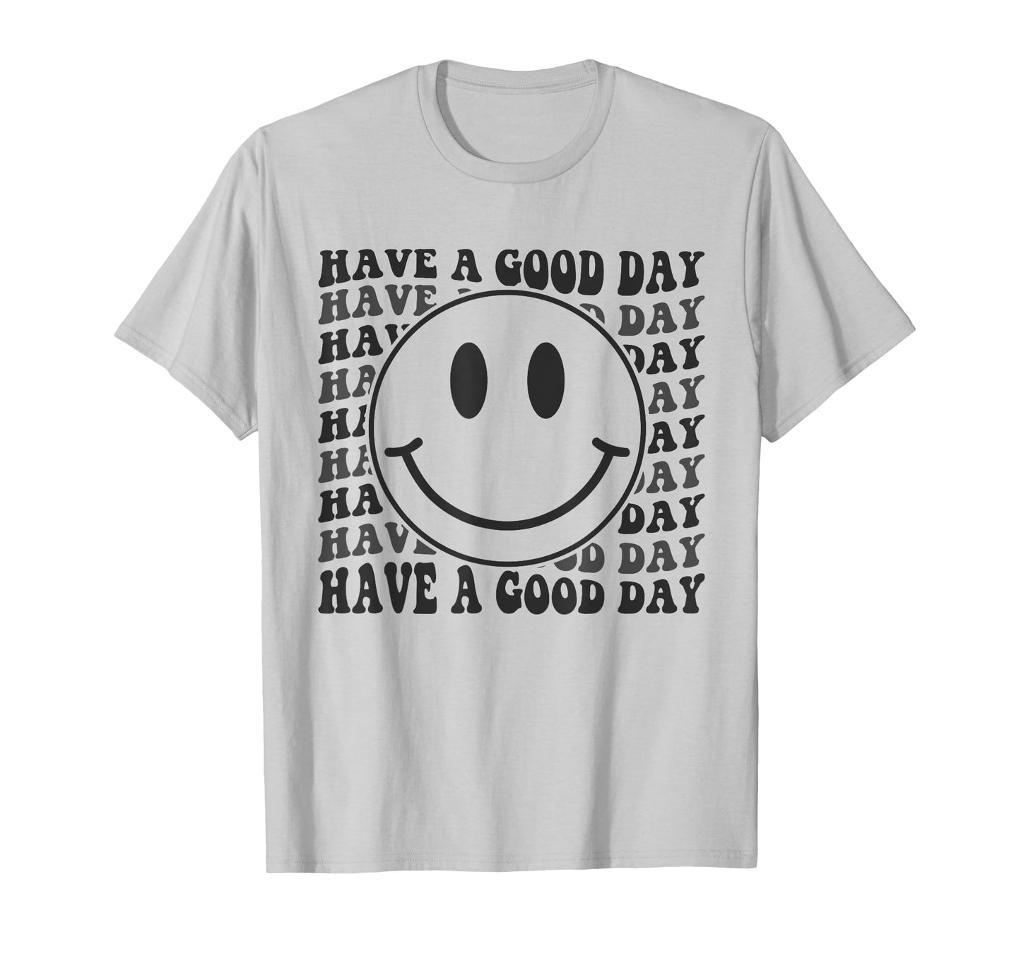 Retro Have A Good Day Happy Face Checkered Smile Face Trendy T-Shirt