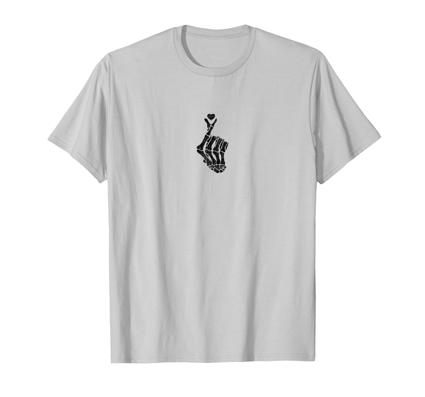 Skeleton Hand Heart Sign Spooky Cute Halloween Costume T-Shirt