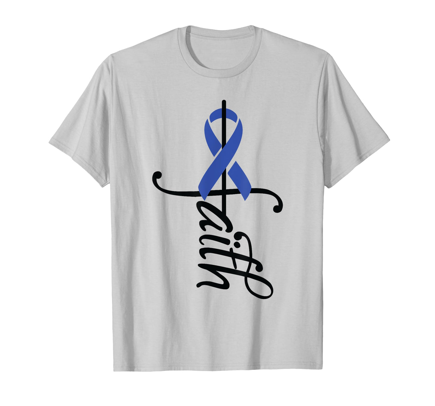 Faith Cancer Support - Ribbon Colon Cancer Awareness T-Shirt