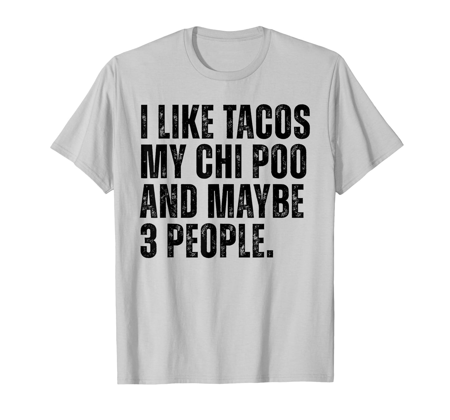 I Like Tacos Chi Poo Dog Owner Tacos Lover Funny Choodle Dog T-Shirt