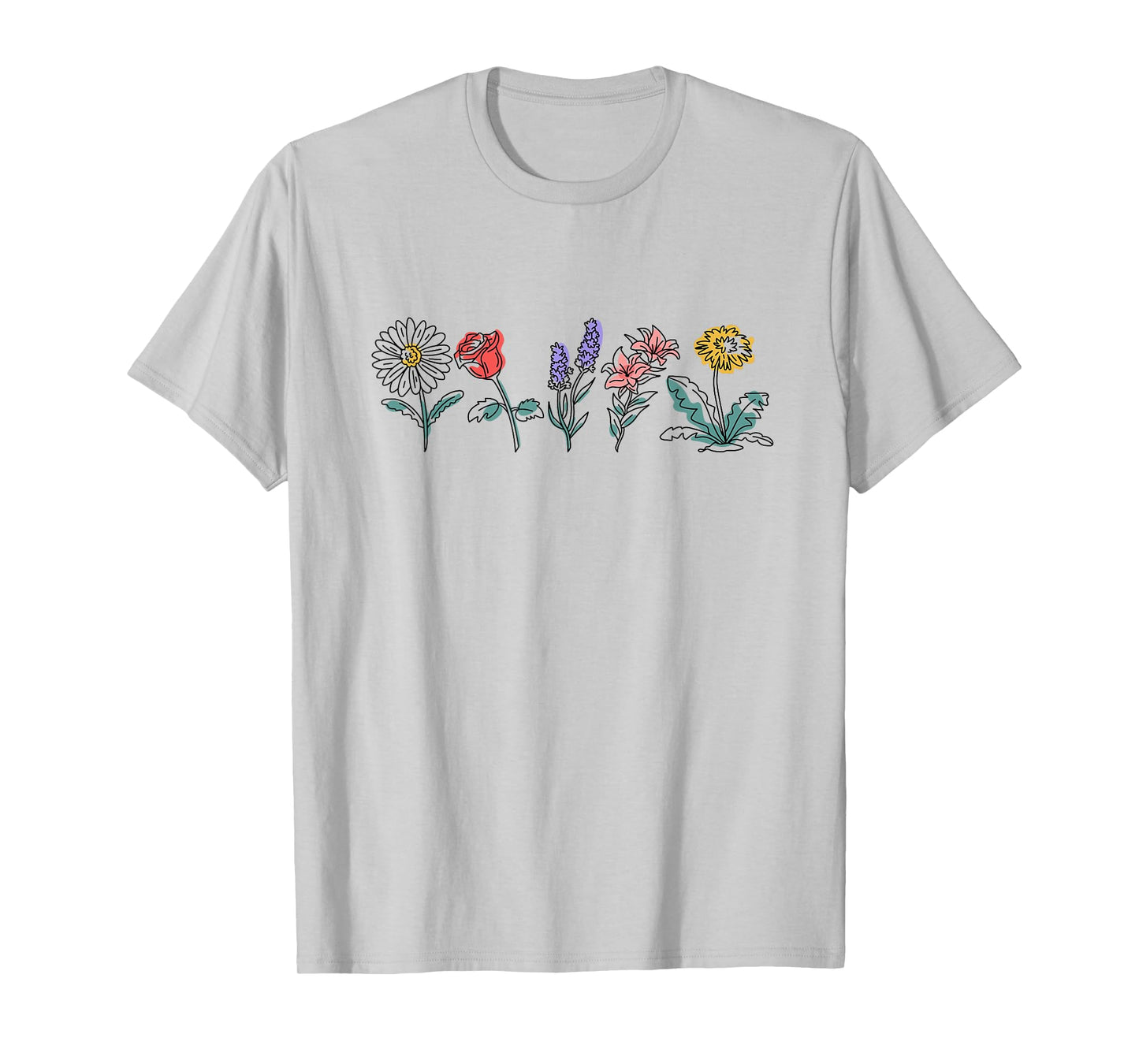 Vintage Inspired Botanical Flower Gardener Naturalist Flower T-Shirt