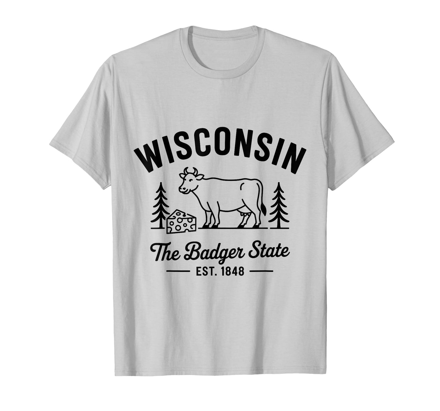 Wisconsin The Badger State Est 1848 Nature T-Shirt