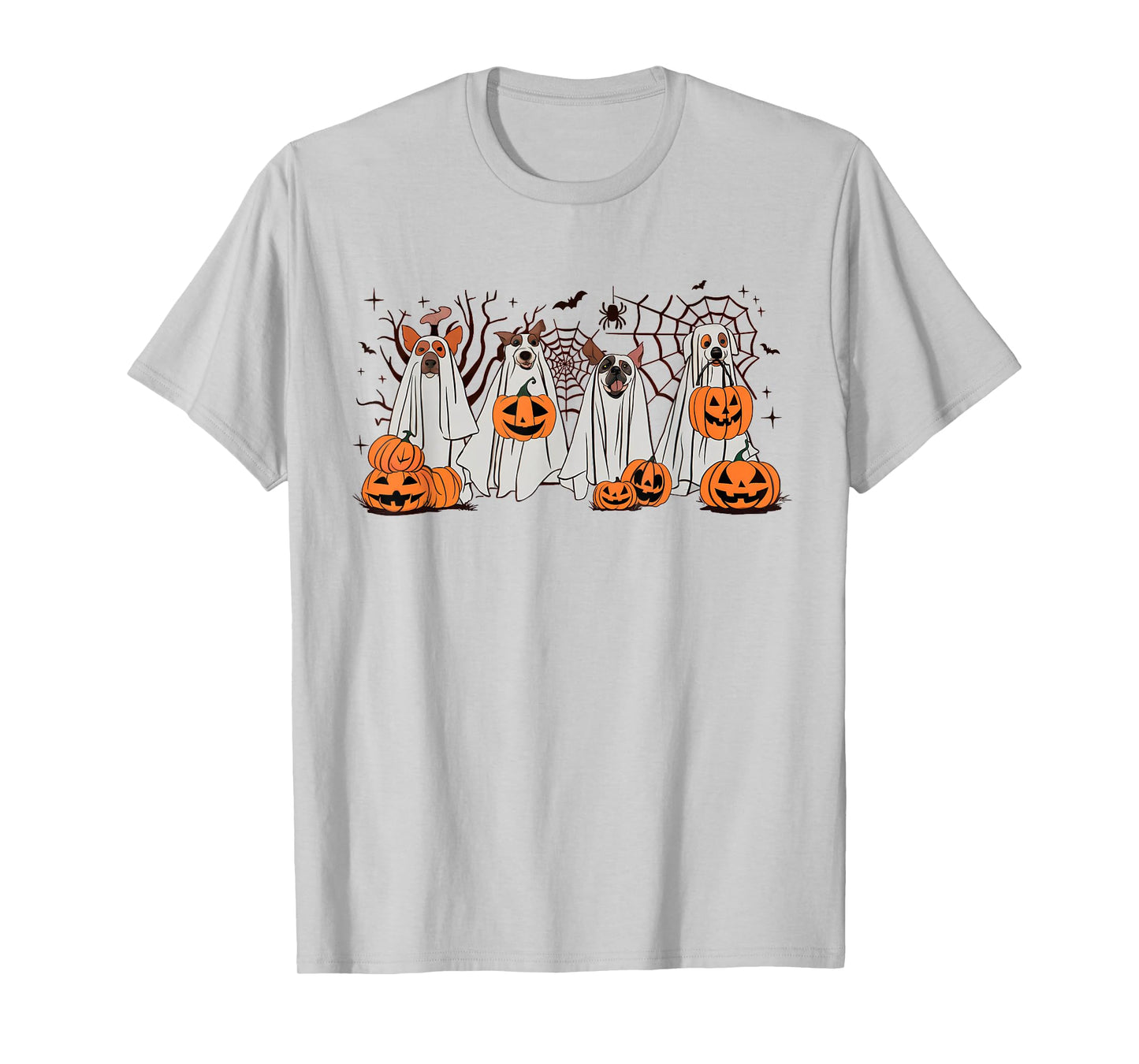 Halloween Boo Dogs Ghost Pumpkins Spooky Dog Lover Outfit Men Women Kids T-Shirt