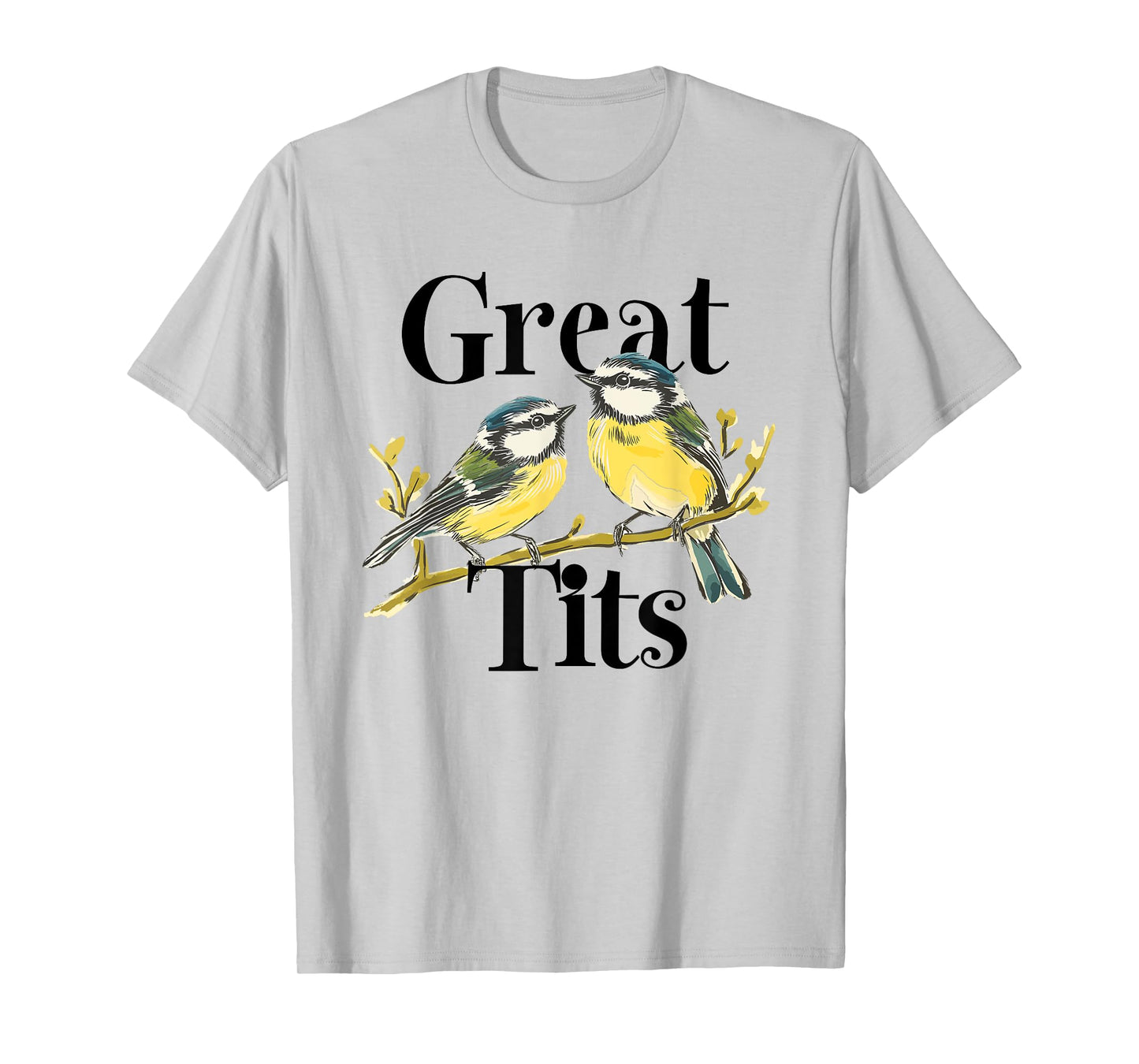Great Tits Funny Ornithology Bird Great Tit English T-Shirt