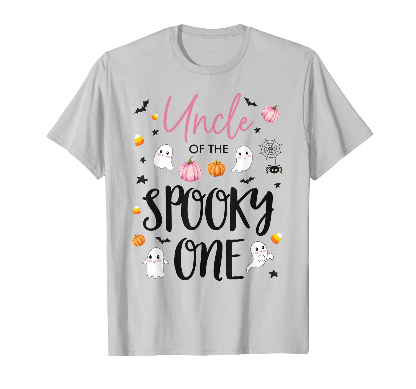 Uncle of Spooky One Girl 1st Birthday Pink Halloween Cute T-Shirt