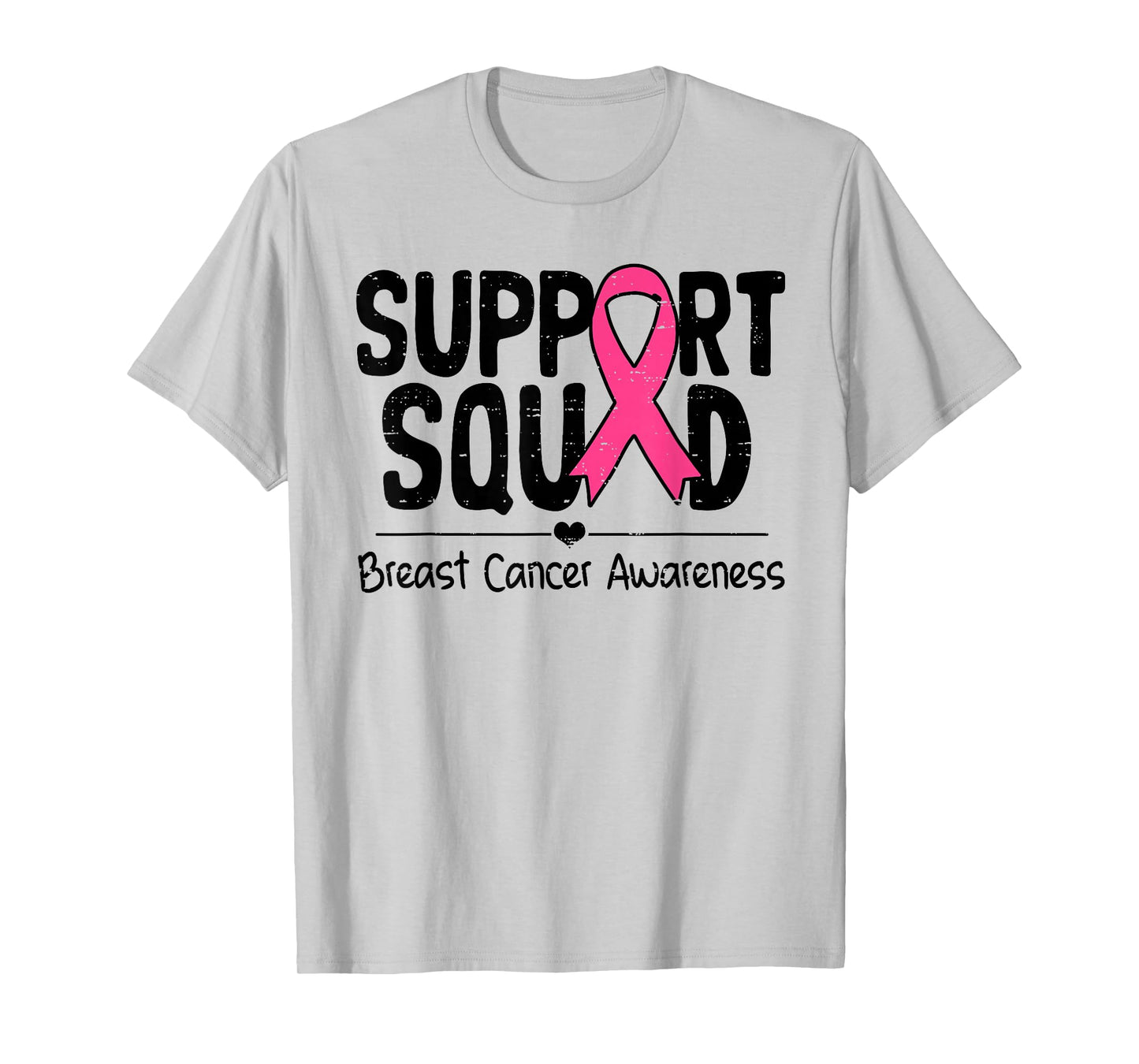 Support Squad Pink Ribbon Breast Cancer Awareness Girls Boys T-Shirt