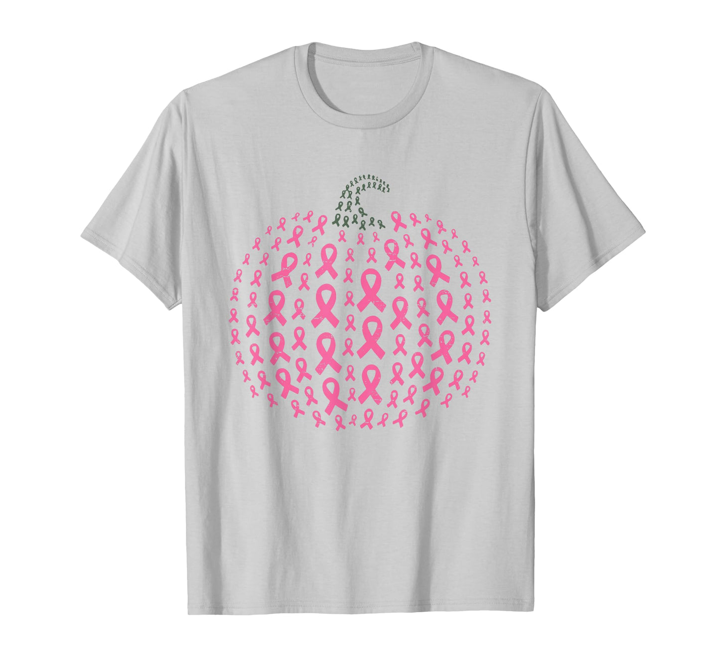 Retro Pink Pumpkin Breast Cancer Awareness Halloween Funny T-Shirt