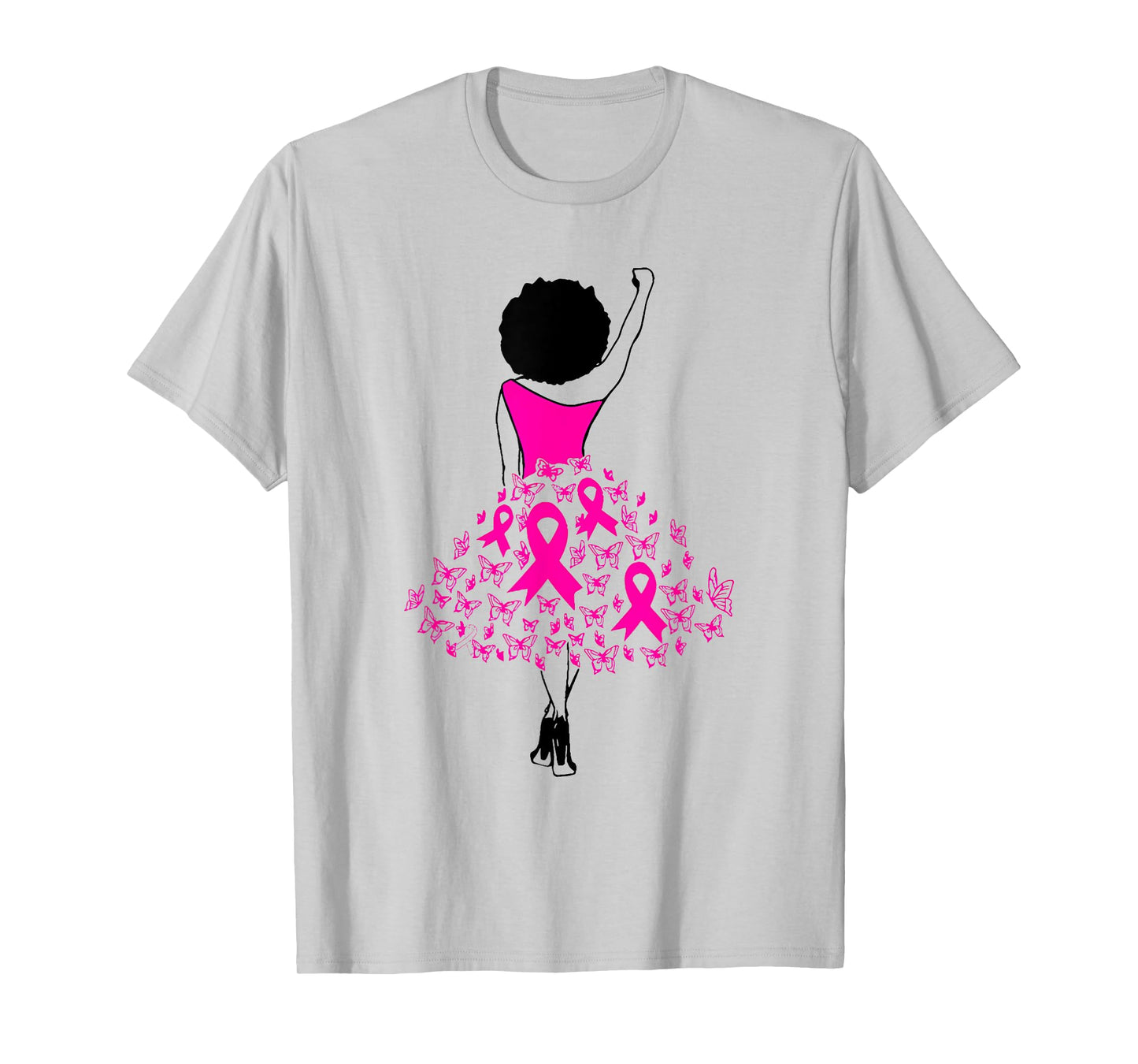 Fight Breast Cancer Warrior Pink Ribbon Women T-Shirt