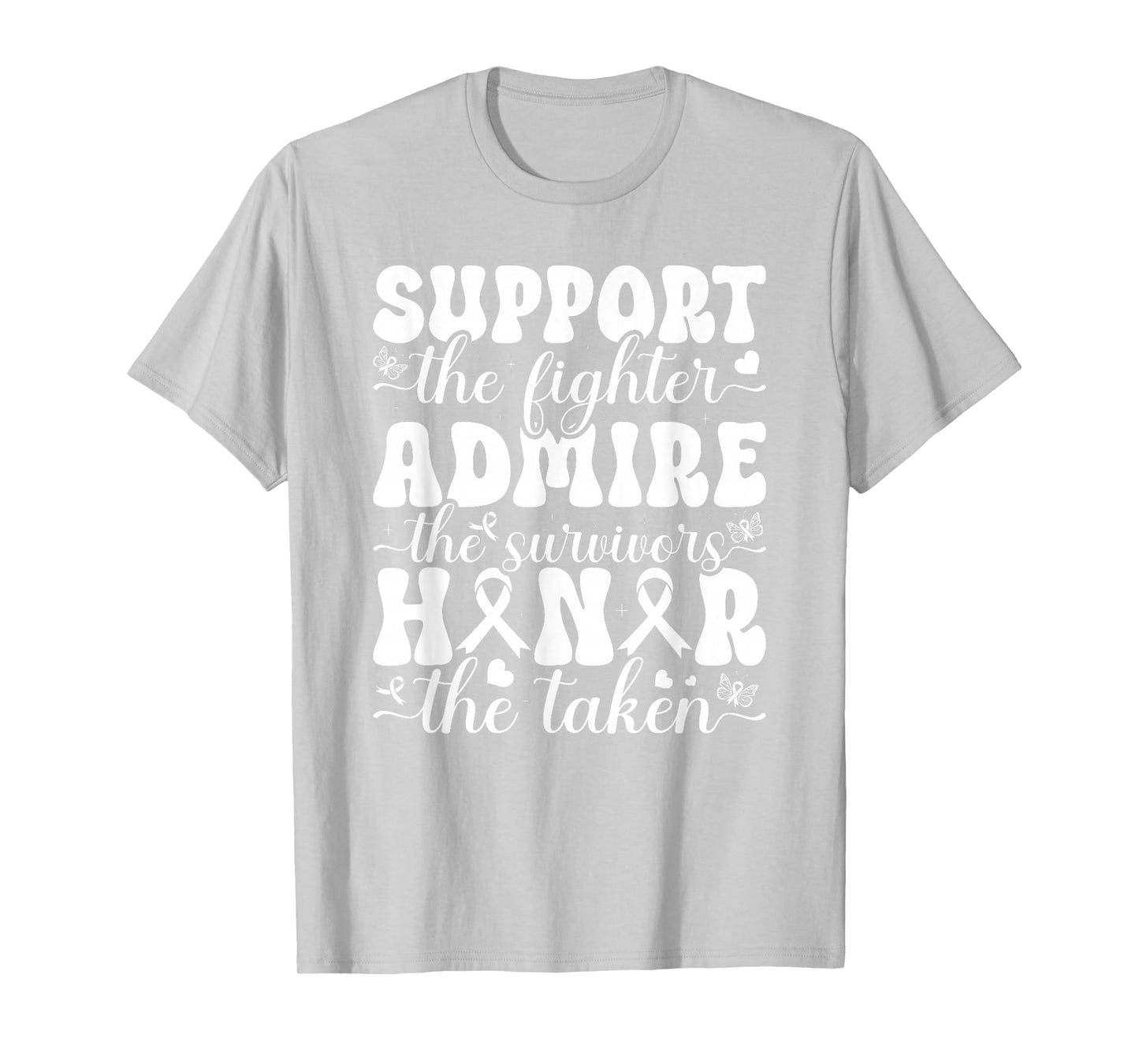 Breast Support Pink Admire Honor Breast Cancer Awareness T-Shirt