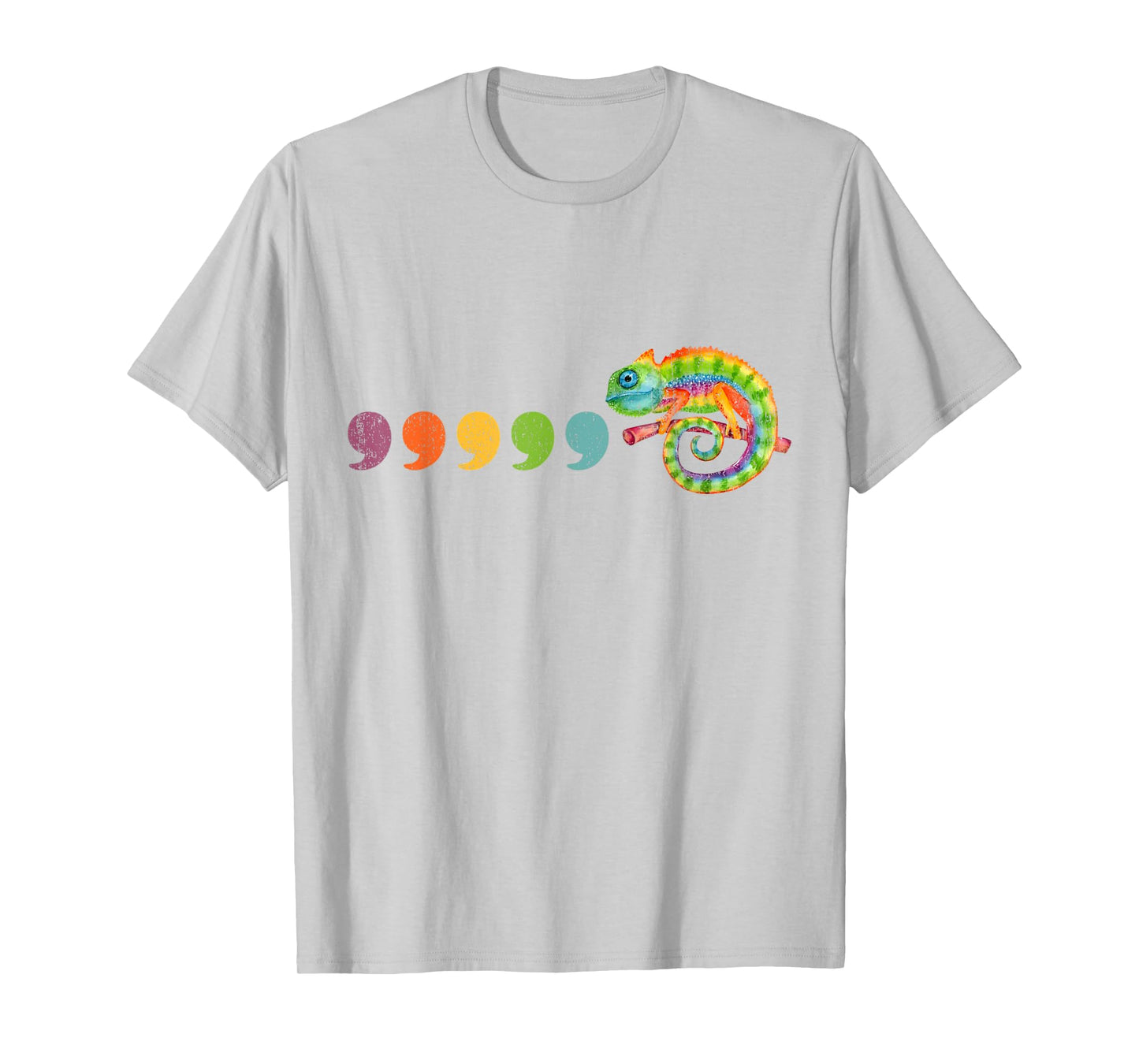 Comma comma chameleon Tee English teacher t Grammar T-Shirt