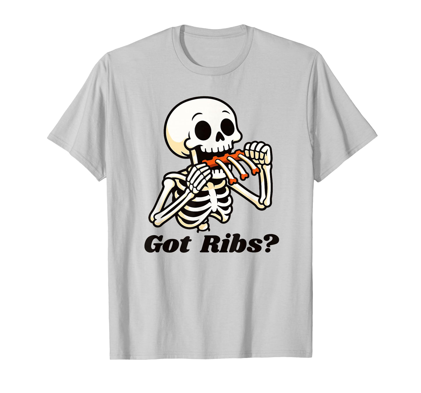 Got Ribs Funny Halloween Skeleton Eating Barbeque T-Shirt
