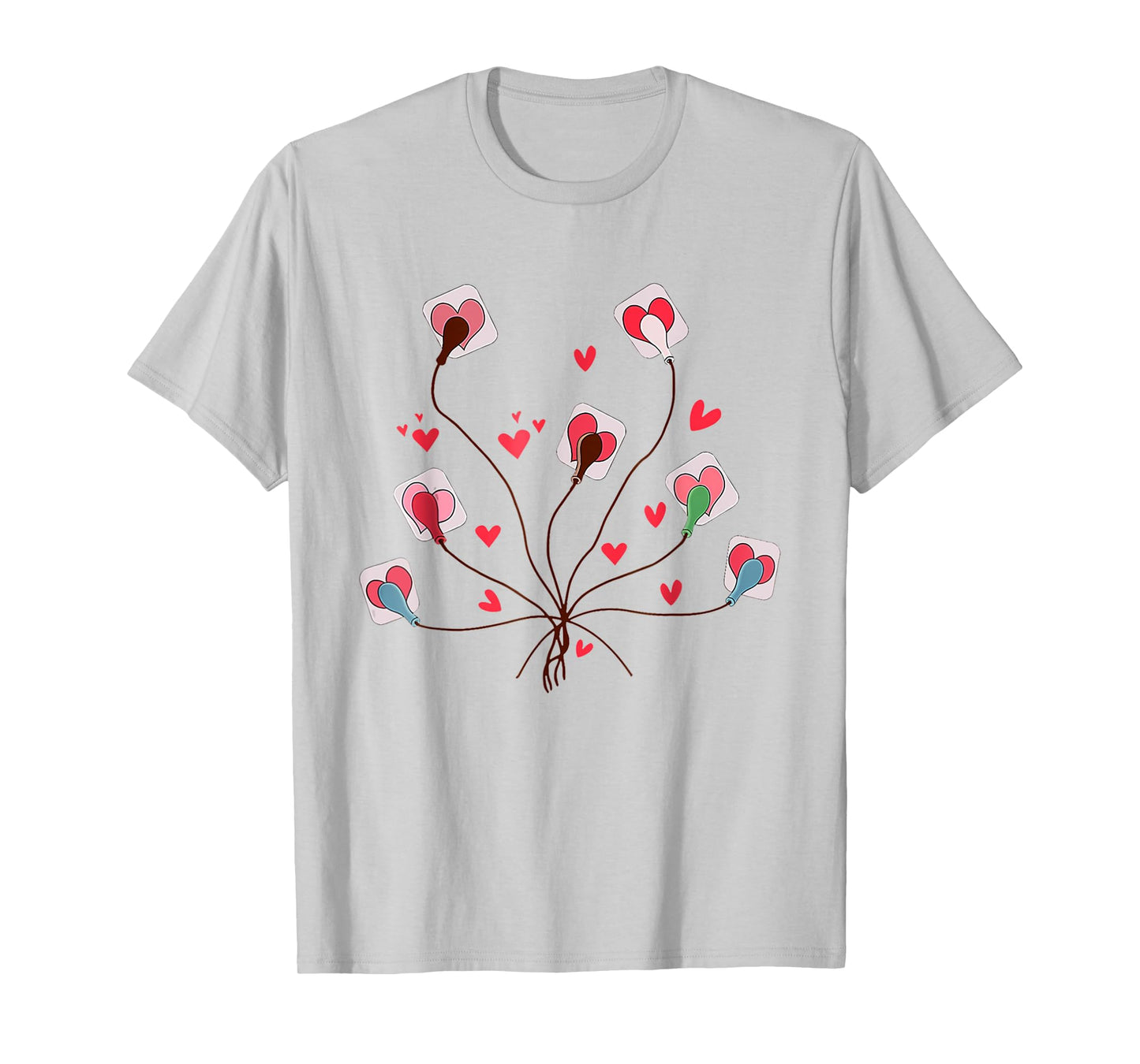 Valentines Ekg Leads Cheat Sheet Telemetry Cardiac Nurse T-Shirt